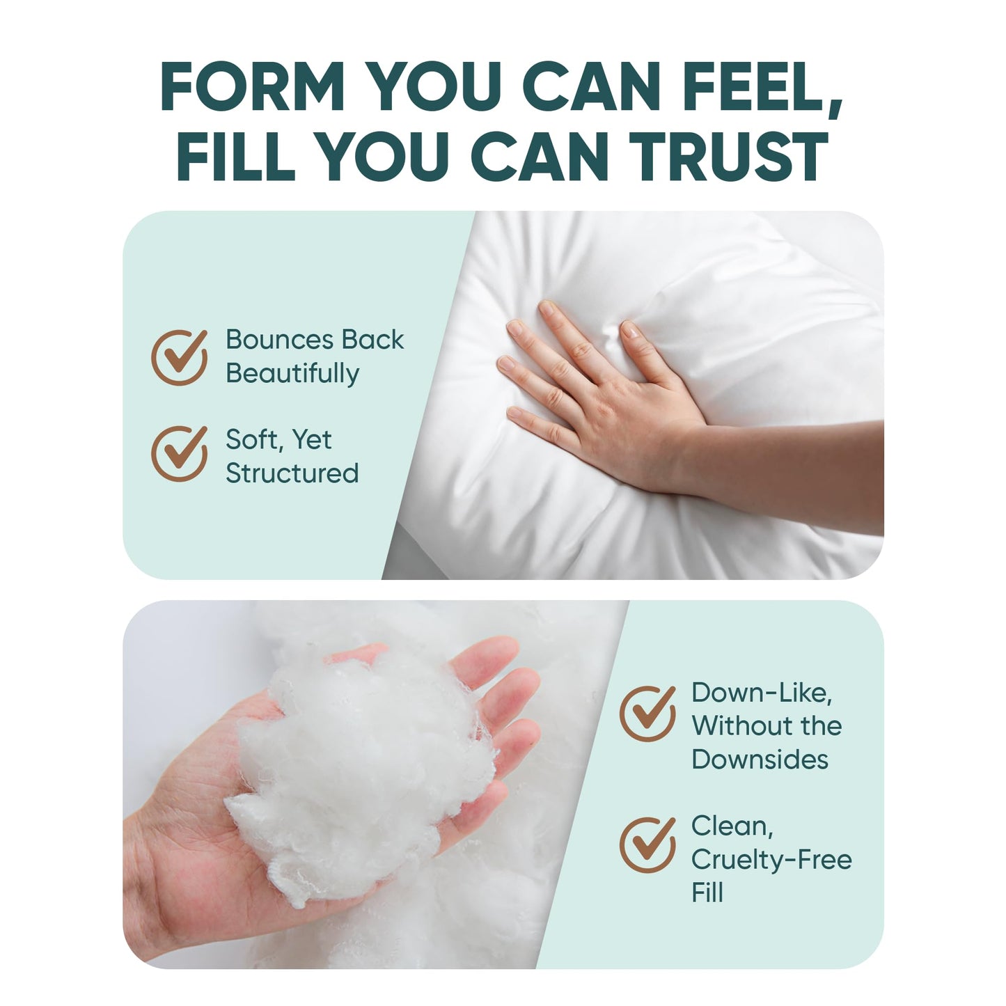 Pillowflex Synthetic Down Pillow Insert - 28x28 Down Alternative, Ultra Soft Large Square European Throw Pillow, Couch Euro Sham, Bed - 1 Decorative Form