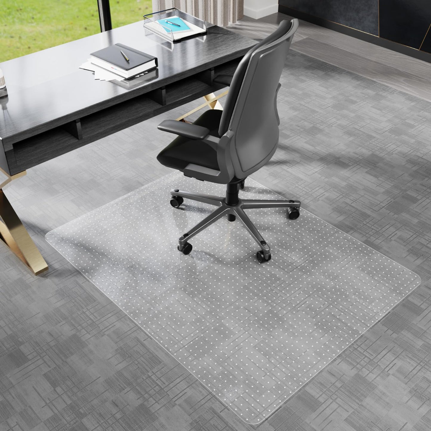 Futurwit Office Chair Mat for Carpet, 36" x 48" Low Pile Carpet Protector Mat for Office Chair, Under Desk Office Mats for Rolling Chairs, Easy Glide, Rectangle