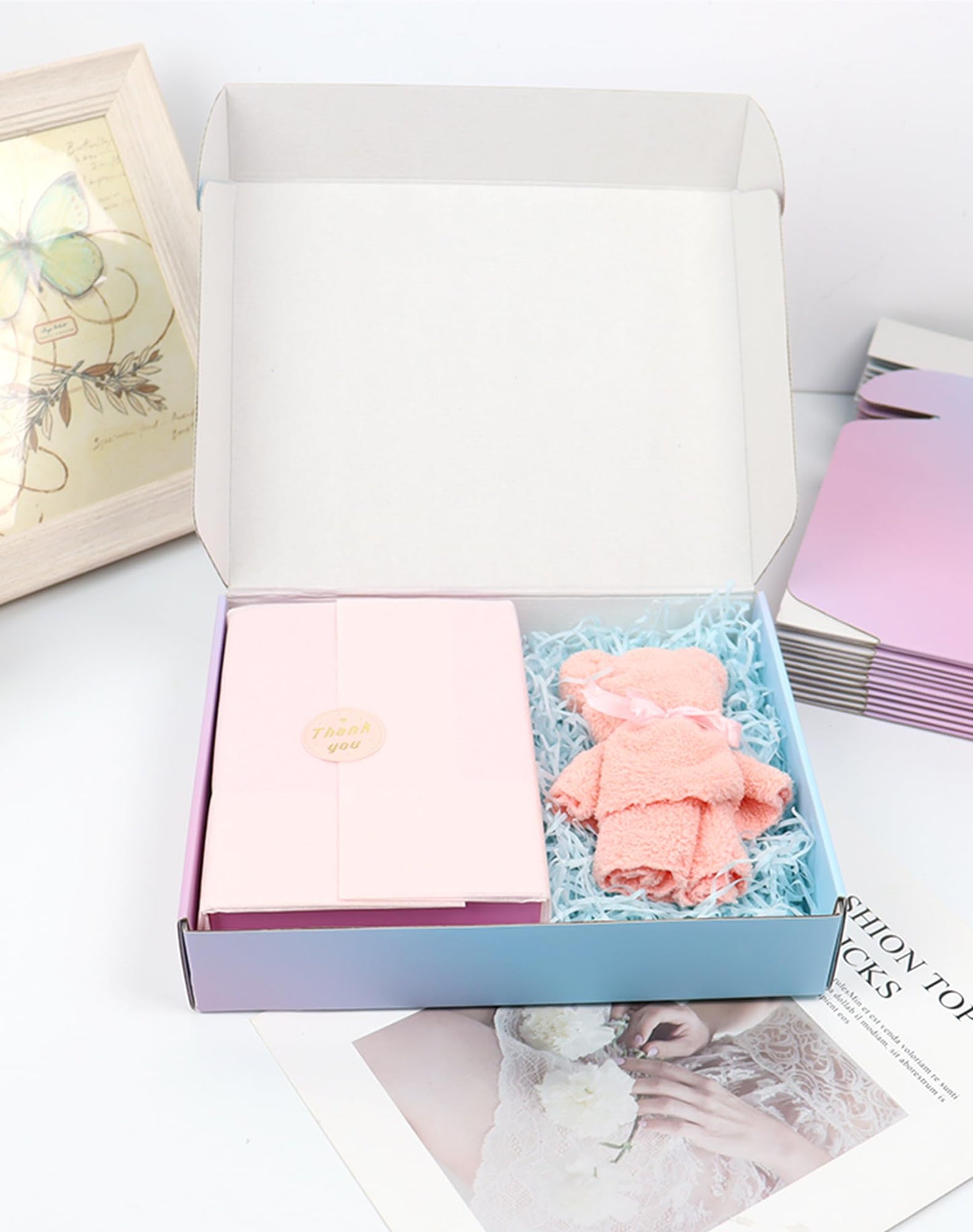 Shipping Boxes 10x8x2" Cardboard Boxes: 30-Pack Purple Gradient Mailer Box - Boxes for Packaging Small Business