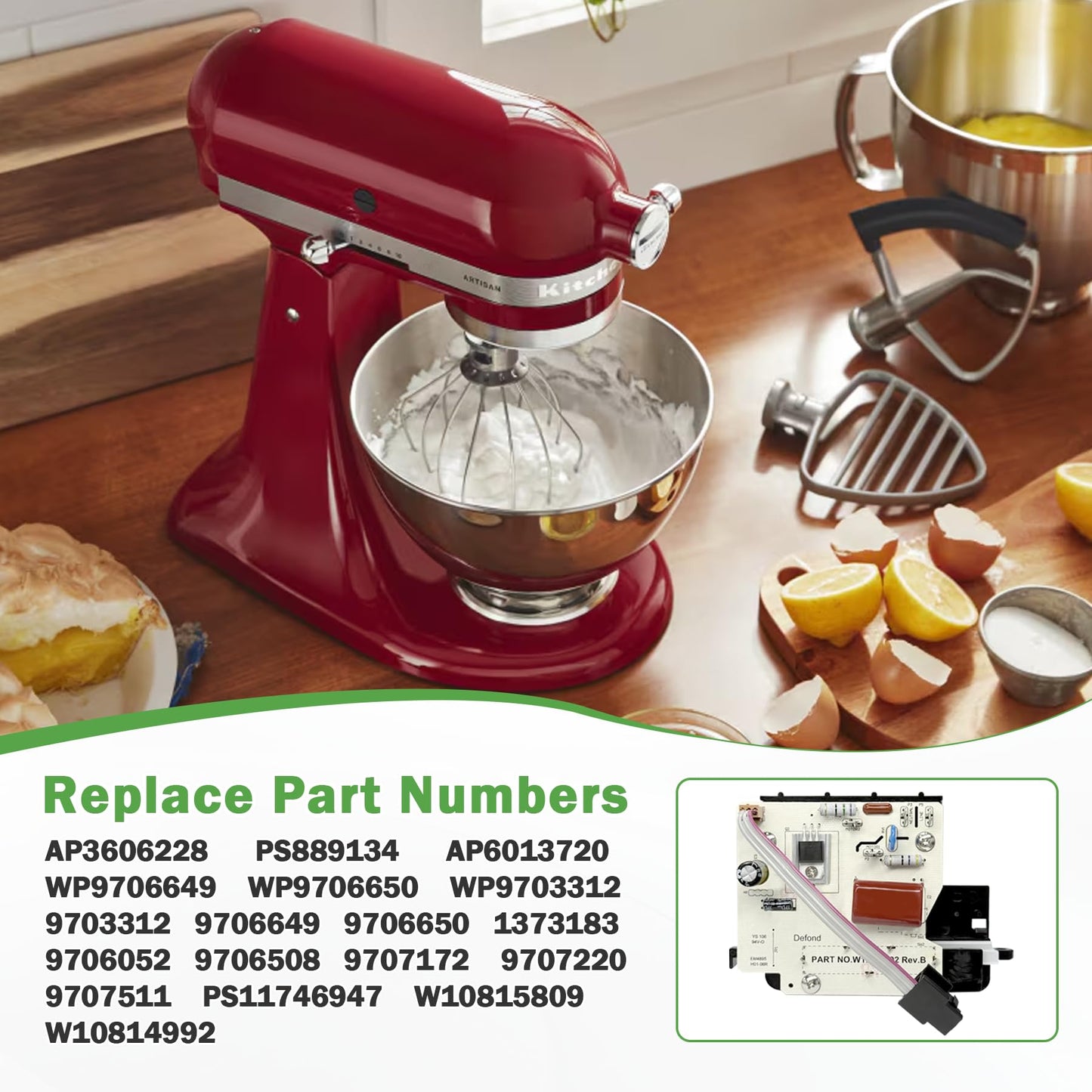 Earthtec Speed Control WP9706648 9706648 fits for KitchenAid Whirlpool Stand Mixer Speed Control