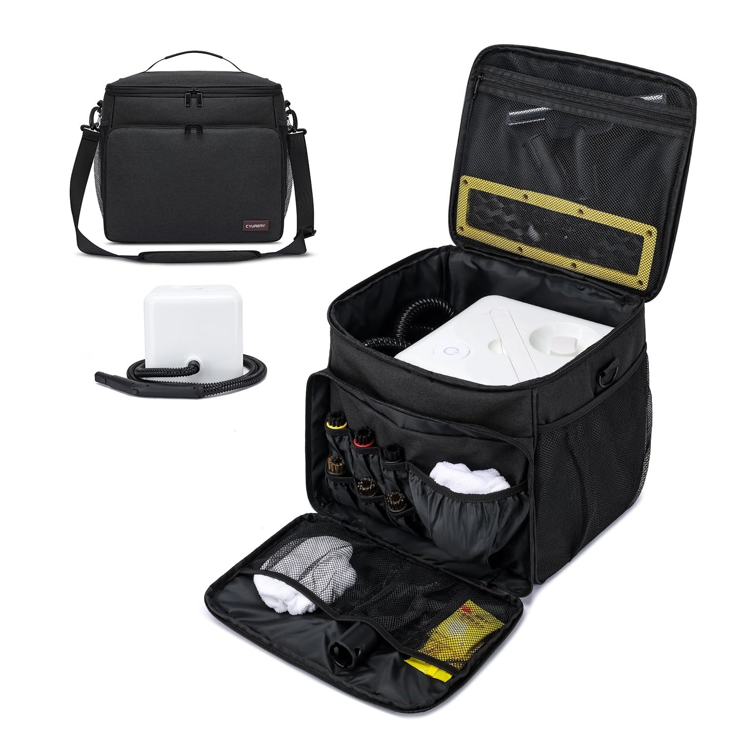 CYUREAY Steam Cleaner Storage Bag Compatible with Dupray Neat & Neat Plus Steam Cleaners, Carrying Case with Pockets for steam Cleaner Accessories, Organizer for Home Cleaning Supplies