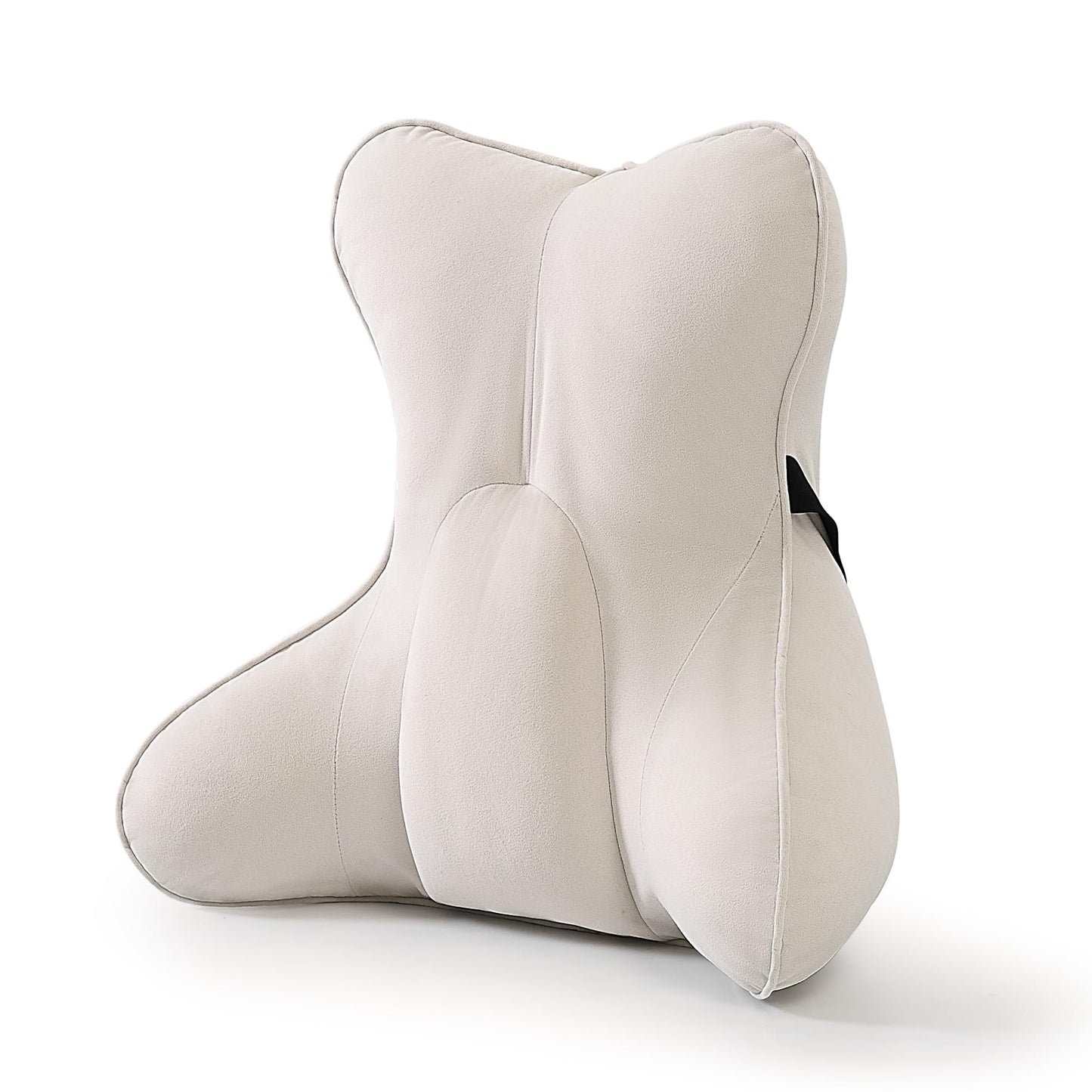 Ailuteie Lumbar Support Pillow(Pat. Pend) – Multi-Functional Ergonomic Back Cushion for Sofa Chair, Car Seat & Sofa, Reading Pillow with Firm Multi-Zone Support to Relieve Lower Back Pain, Misty White
