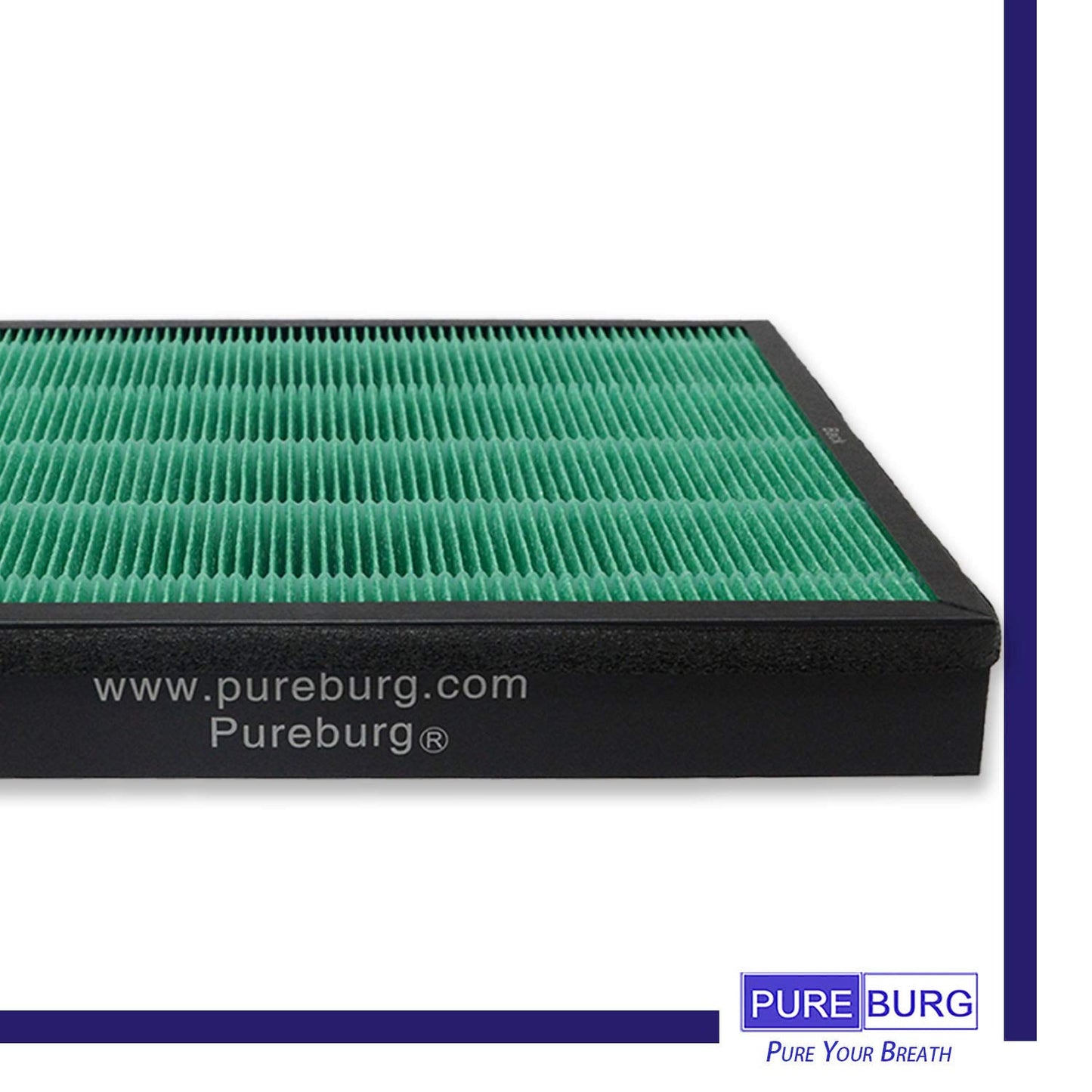 PUREBURG Replacement Filter Compatible with Coway Airmega 300 300S Air Purifier, H13 True HEPA and Activated Carbon MAX2 Multi-Layer Filtration, 2 Piece Pack