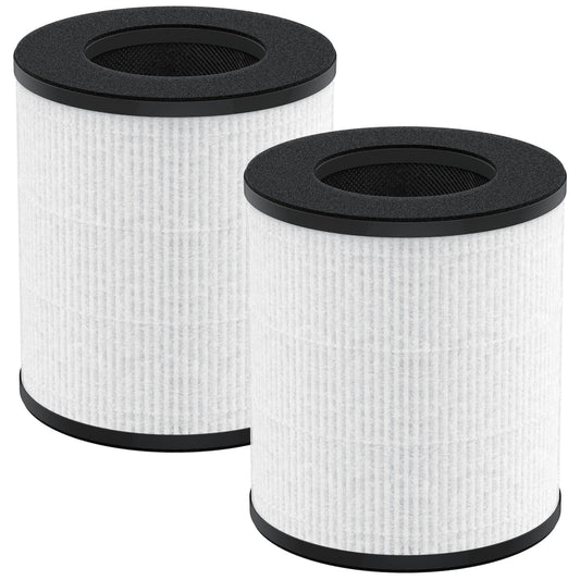 2 Pack True HEPA Replacement Filter Compatible with Tenergy Renair, Cool-Living CL-6070A, Beaba, Tredy TD-1300 Air Purifier, 3-in-1 High-Efficiency Air Filter