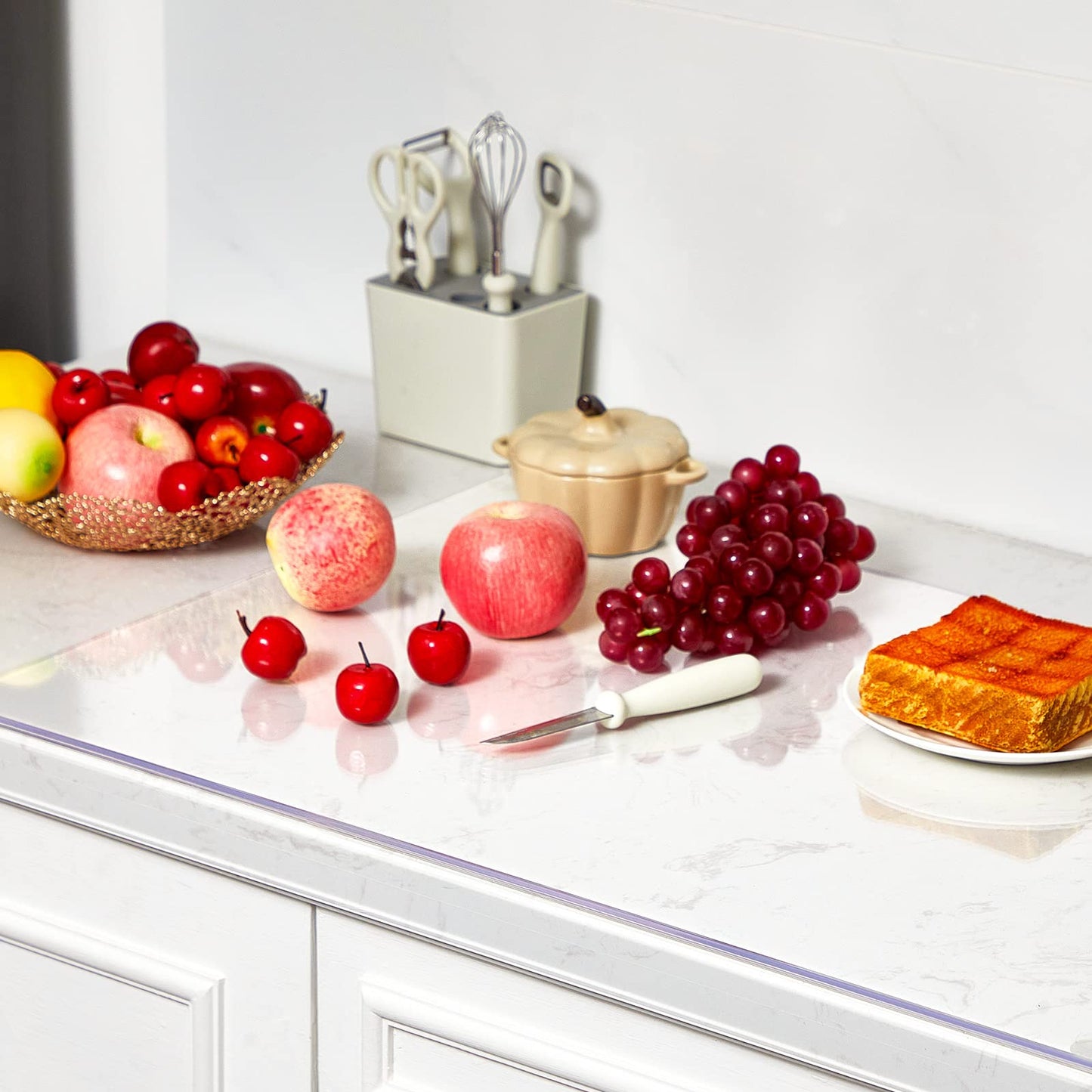 Wesiti Large Acrylic Cutting Board with Lip Non Slip 28"L X 16"W Clear Cutting Board Chopping Acrylic Countertop Protector Cover Shatter Resistant for Home Restaurant Kitchen Sink Stove