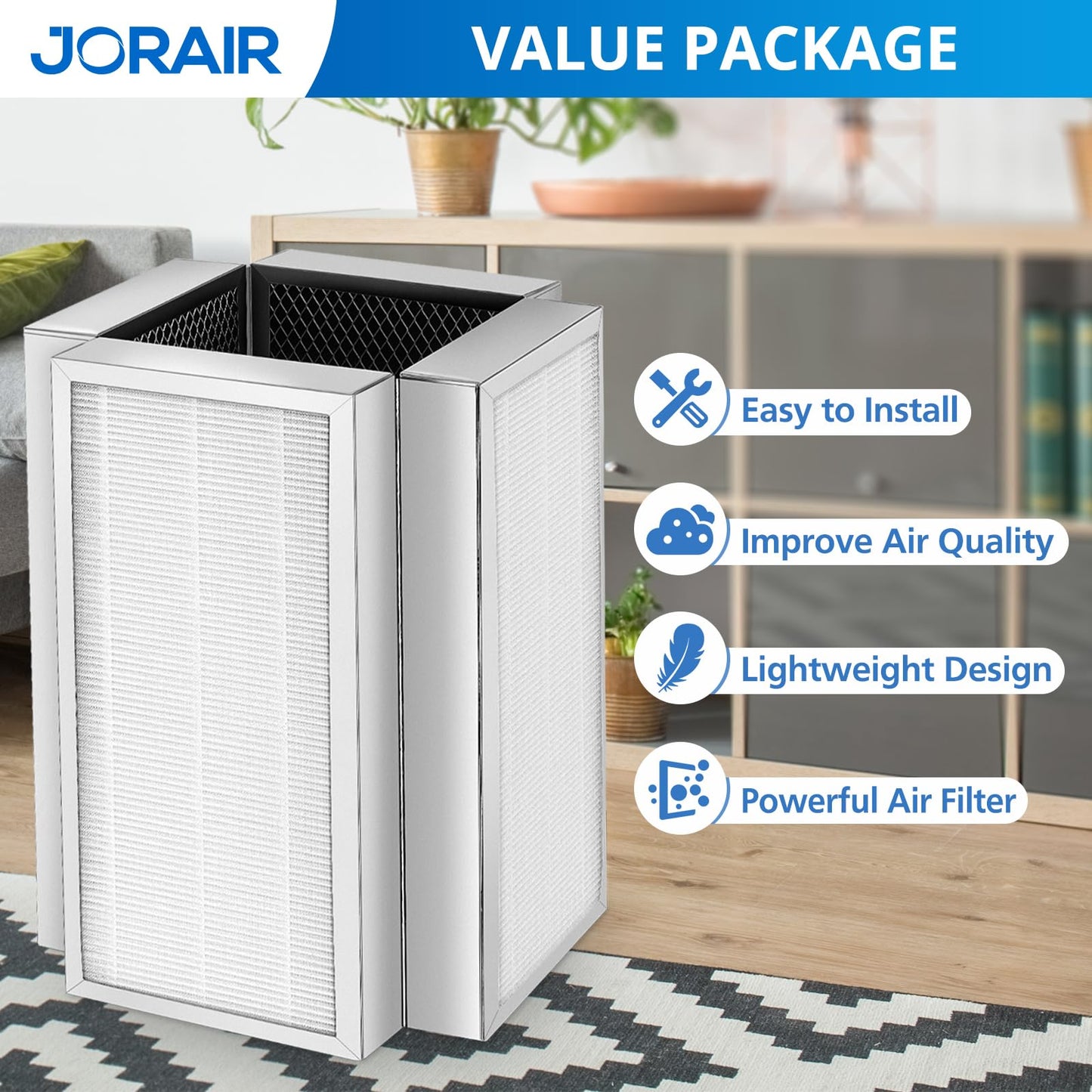 50 Replacement Filters For MA Series Model 50 Air Purifier 3-in-1 with Activated Carbon, 2 Pack