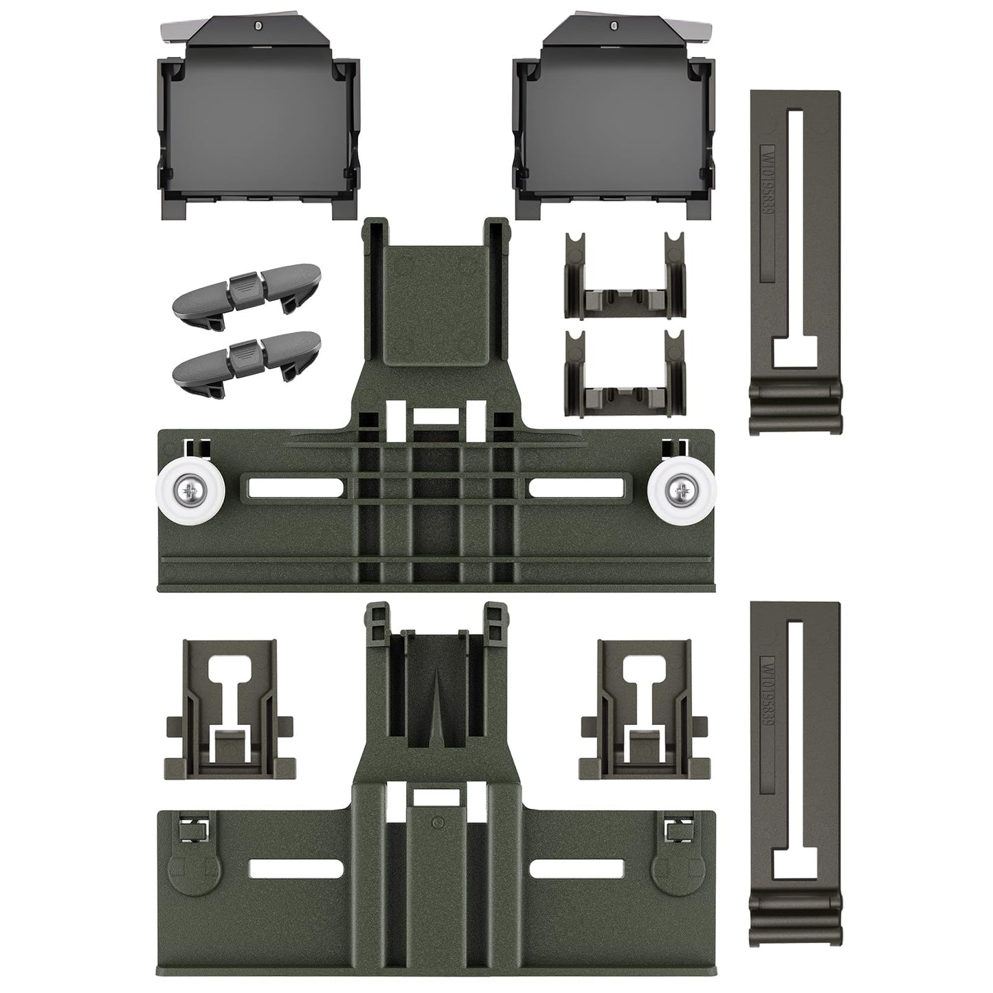 UPGRADED W10350375 Top Rack Adjuster For Whirlpool Dishwasher Top Rack Parts W10712395 WDT970SAHZ0 WDT750SAHZ0 WDT730PAHZ0 Upper Rack Parts, Kenmore Dishwasher Parts, With Dishwasher Adjuster Housing