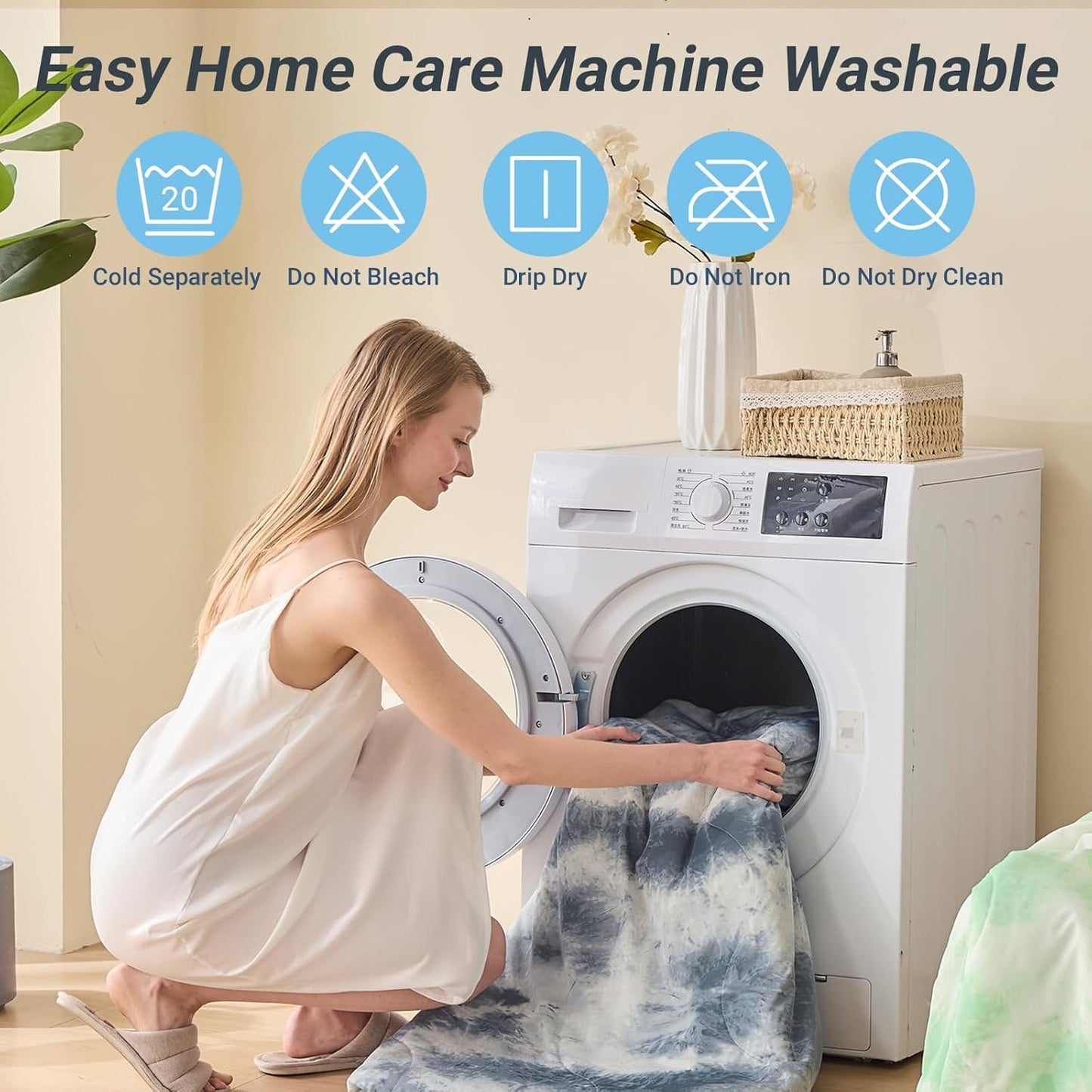 Cushious Cooling Comforter Queen Size, Summer Cooling Blankets for Hot Sleepers and Night Sweats, Lightweight Breathable Cooling Comforter Bedding for Sofa, Bed, Camping, Office
