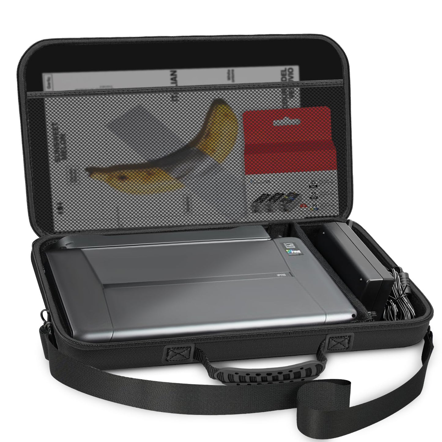 HESPLUS Hard Travel Case for Canon PIXMA TR160 / TR150 / iP110 Wireless Mobile Printer, Printer Storage Bag Organizer with Adjustable Shoulder Strap (Case Only)