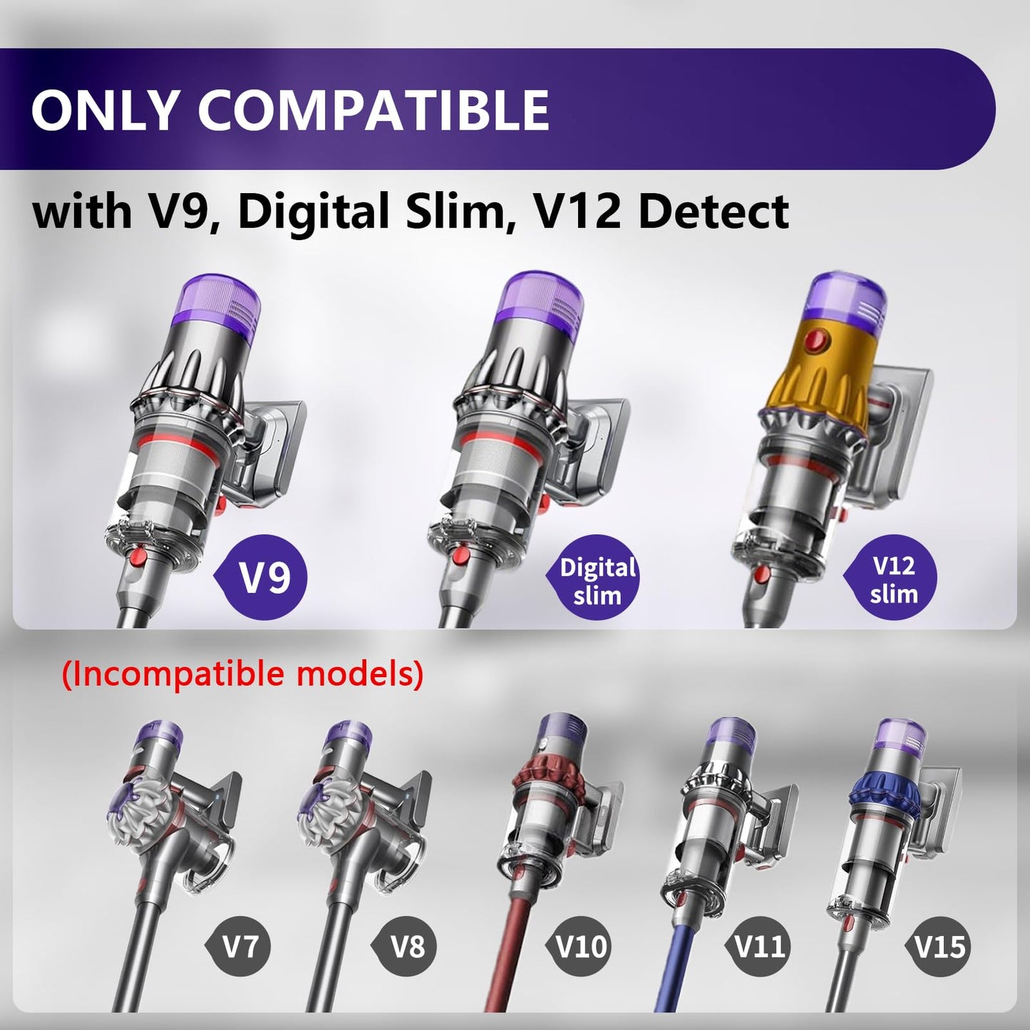 OTTWL V9 V12 Upgrade Anti-Tangle Replacement Head Compatible with Dyson V9(SV57), Digital Slim(SV18), V12 Detect Slim Cordless Vacuum Cleaners, Suitable for Hard Floor, Thin Carpet