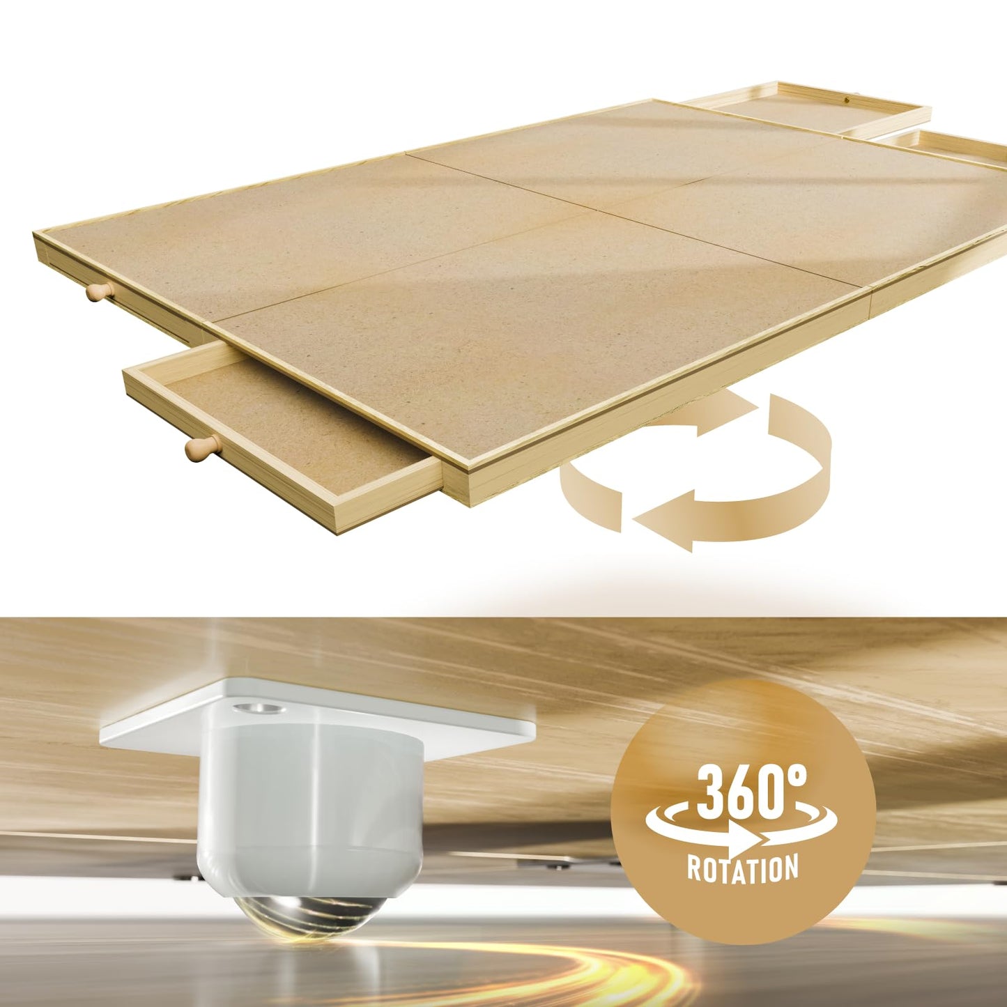 1500 Piece Rotating Puzzle Board, 25"x33" Jigsaw Puzzle Table with Drawer Storage and Puzzle Cover，Portable Puzzle Board for Adults