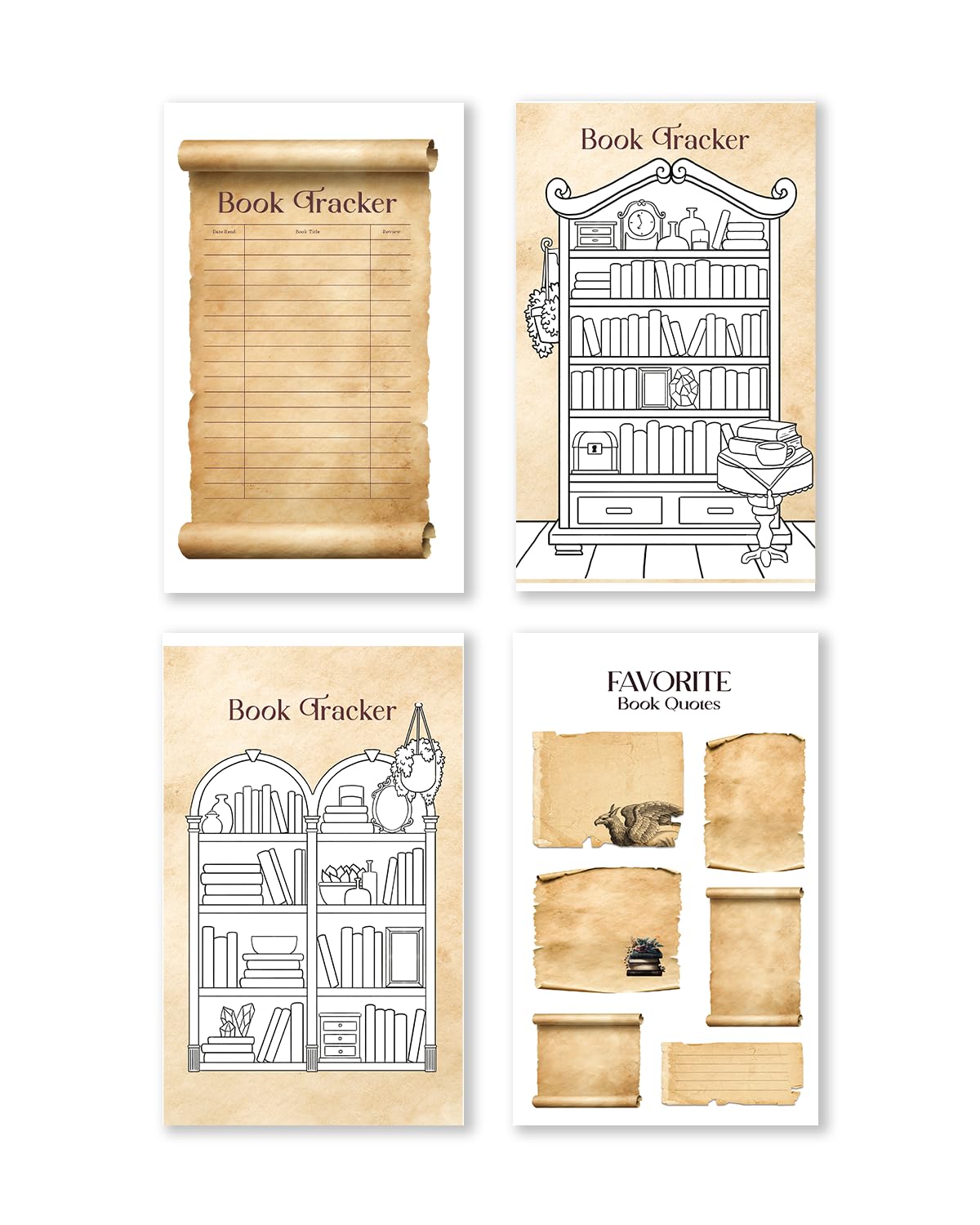 Rongrong Bookworm 4 Sticker Book for Planners, Calendars and Journals – Premium Quality Hand Drawn Perfect for Book Lovers – Scrapbook Accessories – 24 Pages