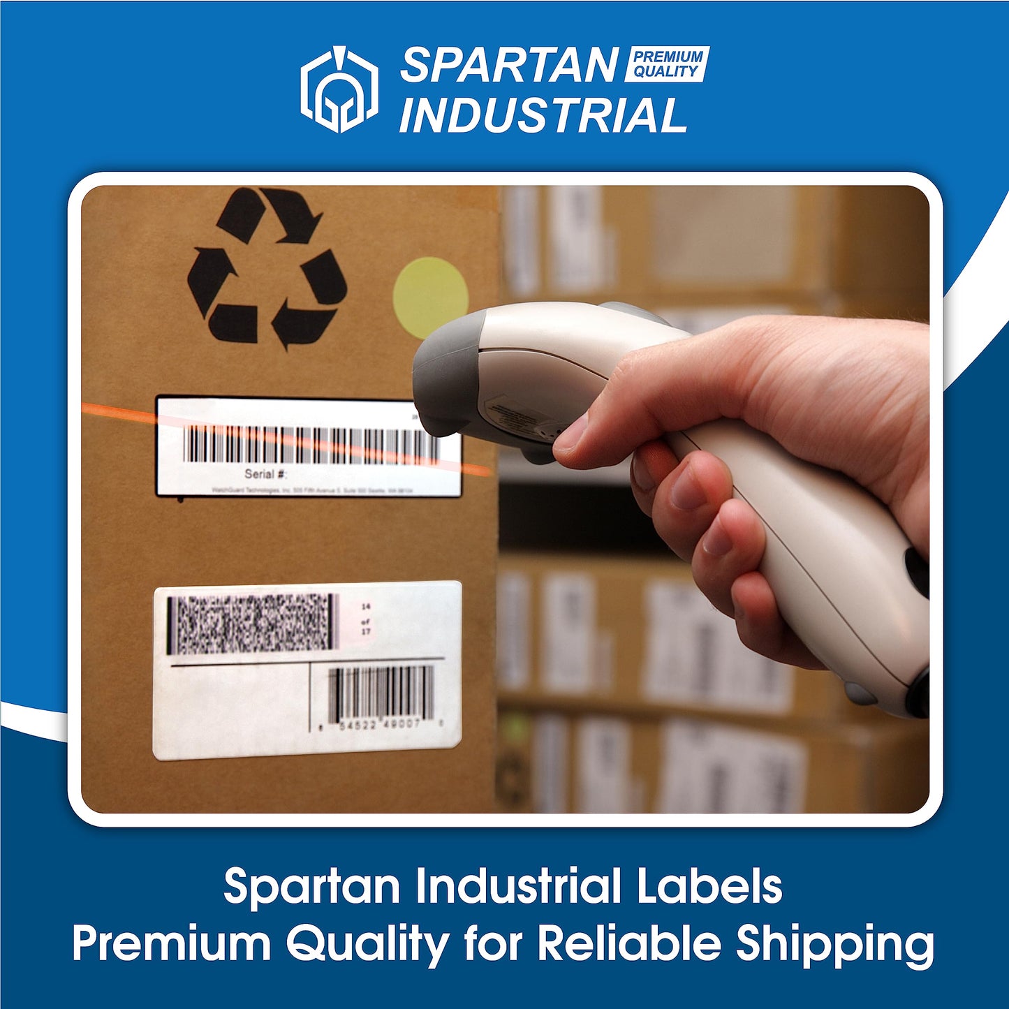 Spartan Industrial - Replacement for DYMO 30334 (10 Rolls, 10000 Labels) 2 1/4" X 1 1/4" Direct Thermal UPC Barcode and SKU Labels - Compatible with LabelWriter 450, 450 Turbo, 4XL (NOT 550, 5XL)