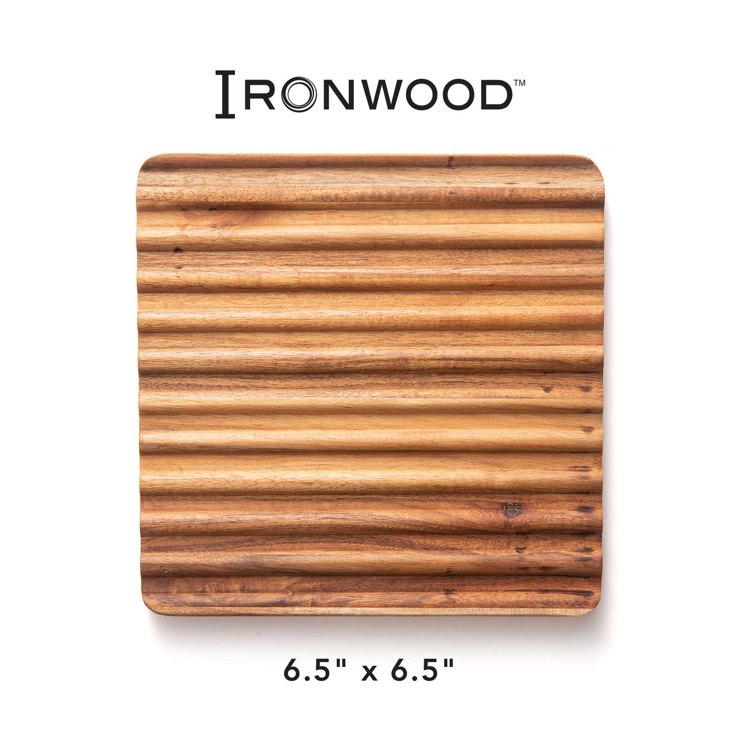 Ironwood Gourmet Sedona Trivet, Set of 2 Acacia Wood Hot Dish Holder
