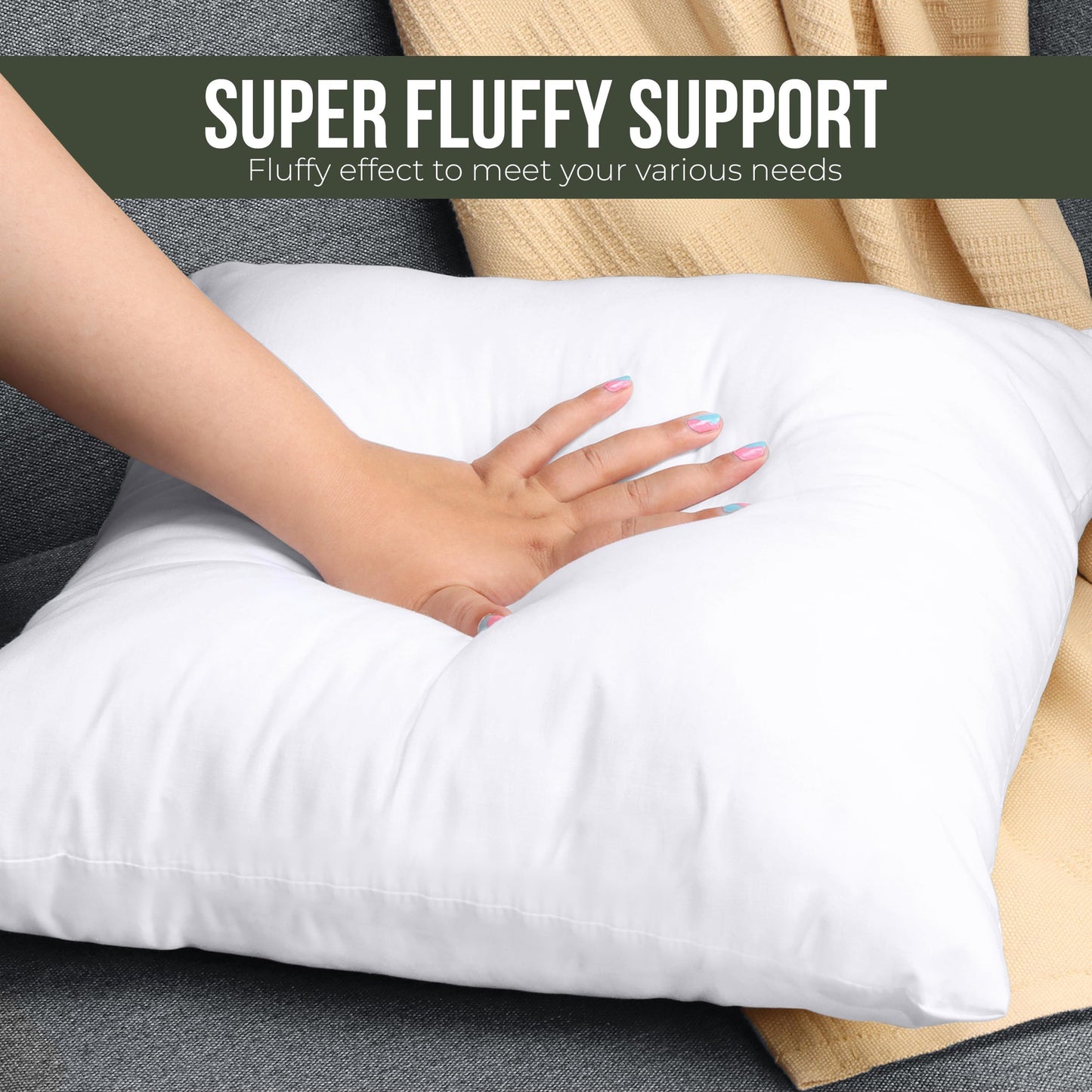 Utopia Bedding Throw Pillows (Set of 1, White) – 26 x 26 Inches Down Alternative Pillows for Bed, Sofa, and Couch - Fluffy Decorative Stuffer Pillow for Indoors & Outdoors