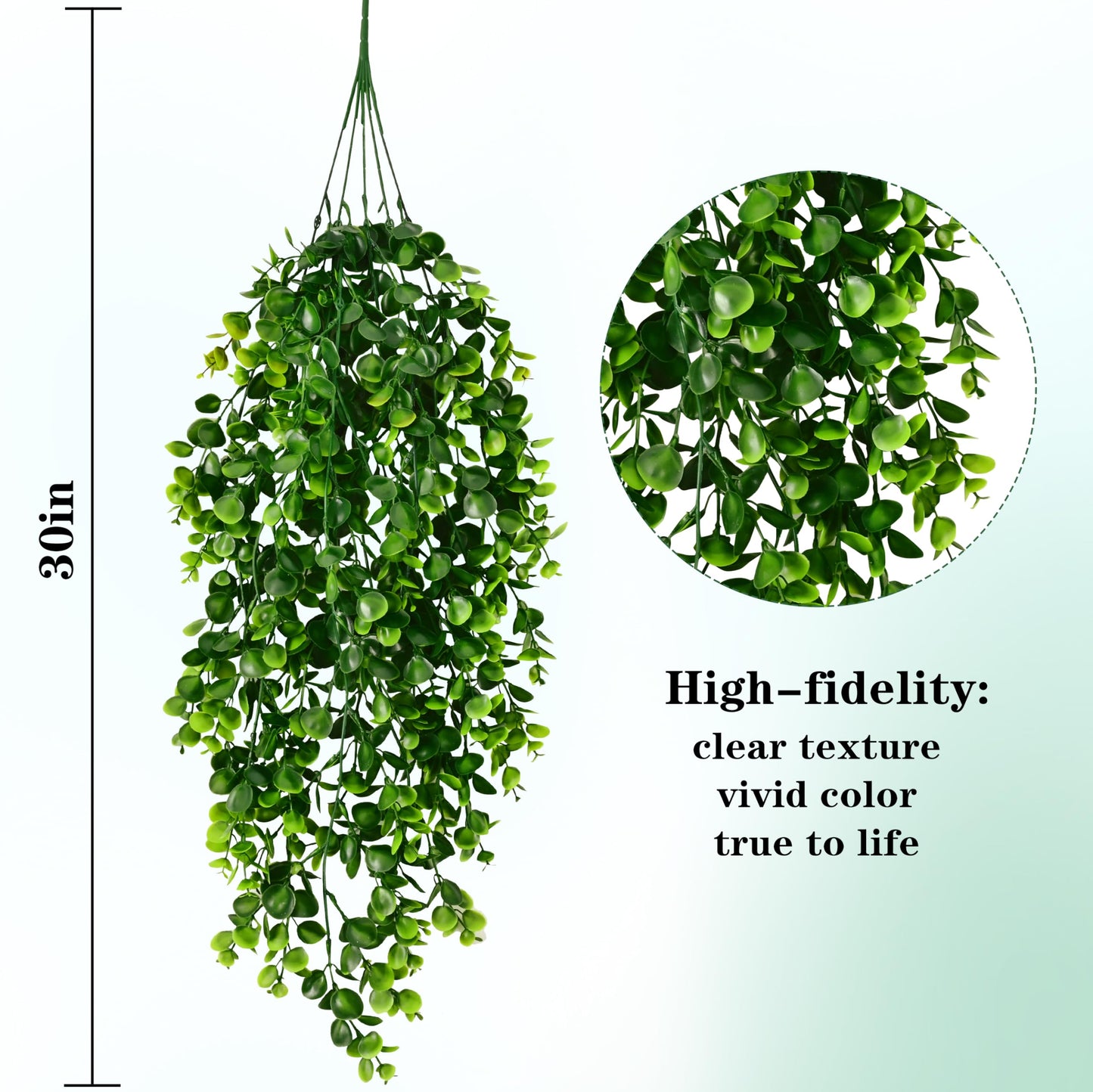 Waipfaru 8Pcs Fake Hanging Plants 2.7ft Fake Plants UV Resistant Fake Vines Artificial Decor for Indoor Outdoor Party Wall Porch Wedding Decoration