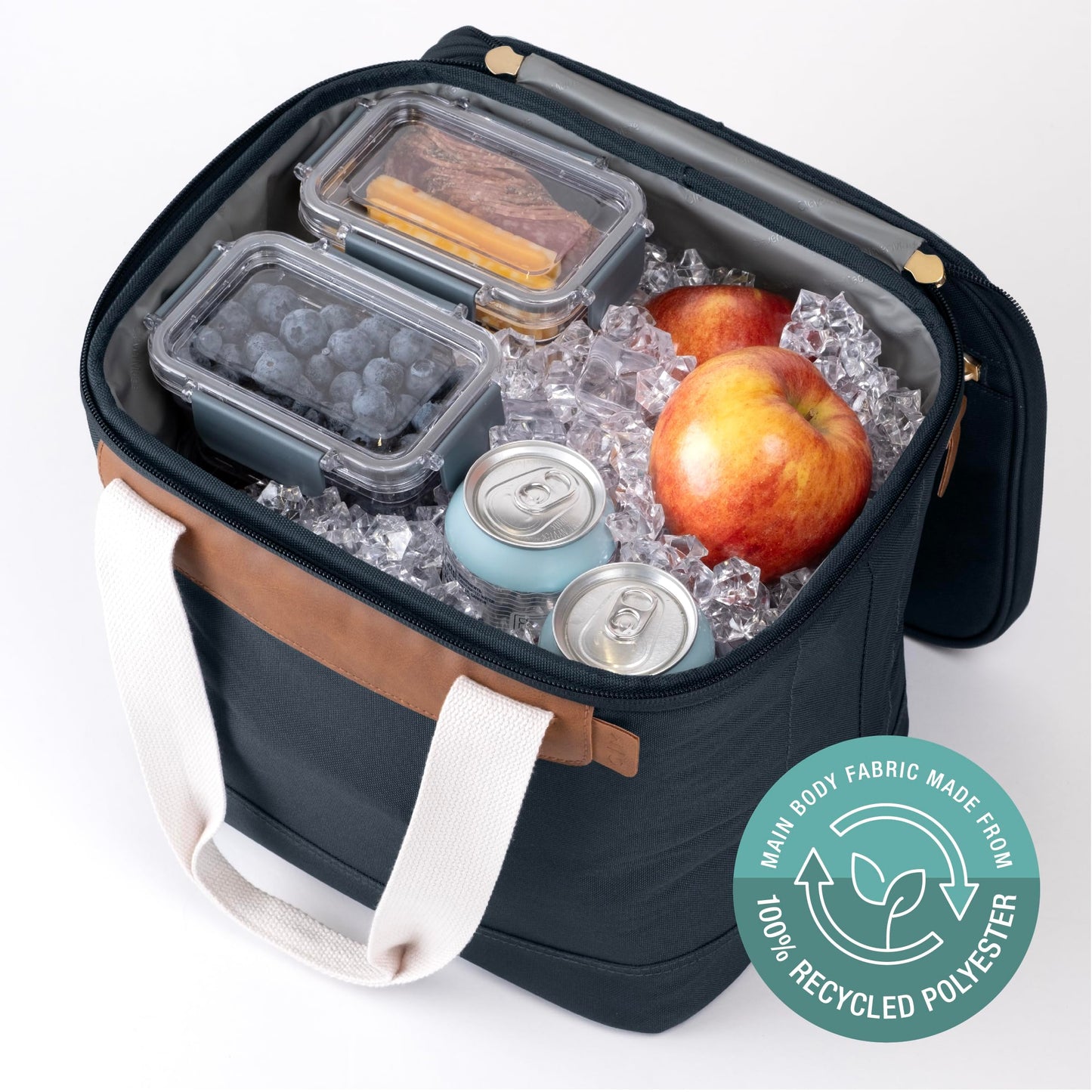 CleverMade Malibu Collapsible Cooler Bag – Small Portable Cooler Bag for Travel, Premium Foldable Insulated Cooler for Beach, Picnic & Day Trips, Holds Up to 18 Cans, Leakproof Soft Carry Cooler