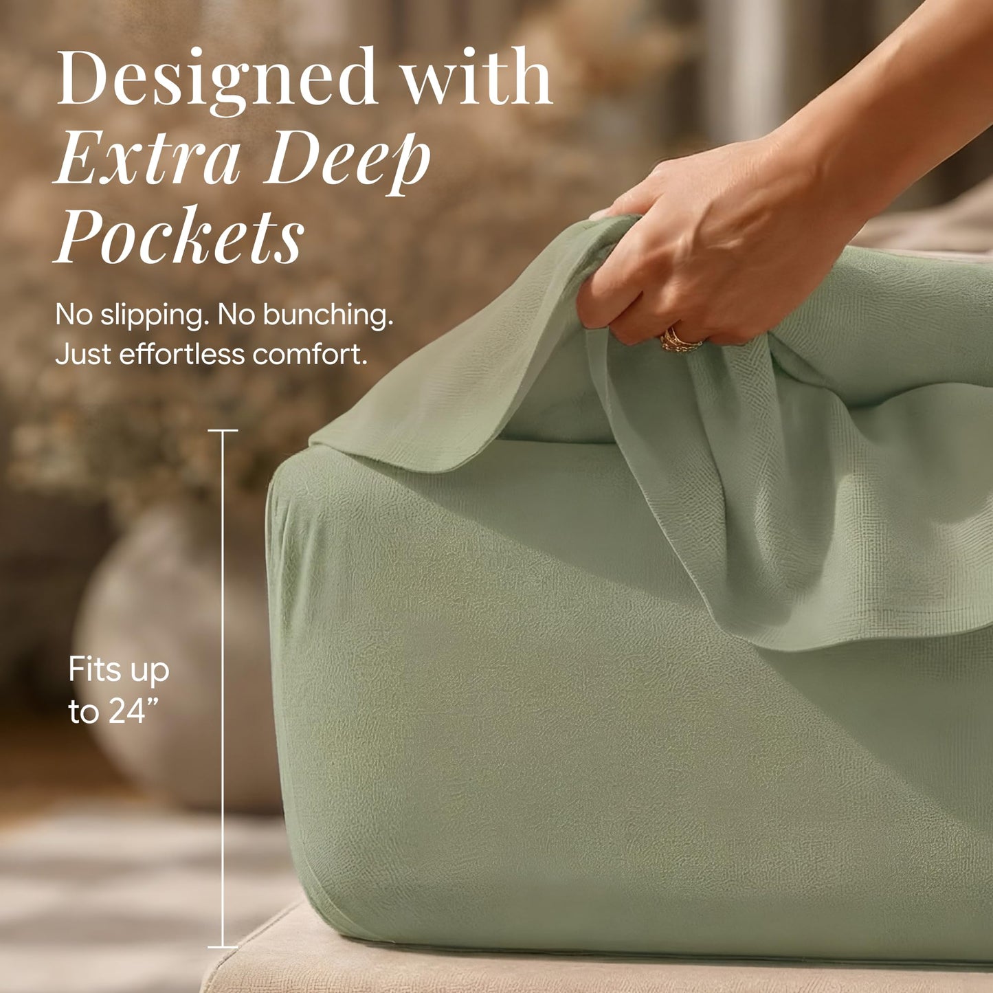 Tribeca Living King Cotton Flannel Flat Sheet Only 170-GSM - Oversized 112 x 106 Inch Dimensions for Generous Bed Coverage - Soft Breathable Bedding in Green