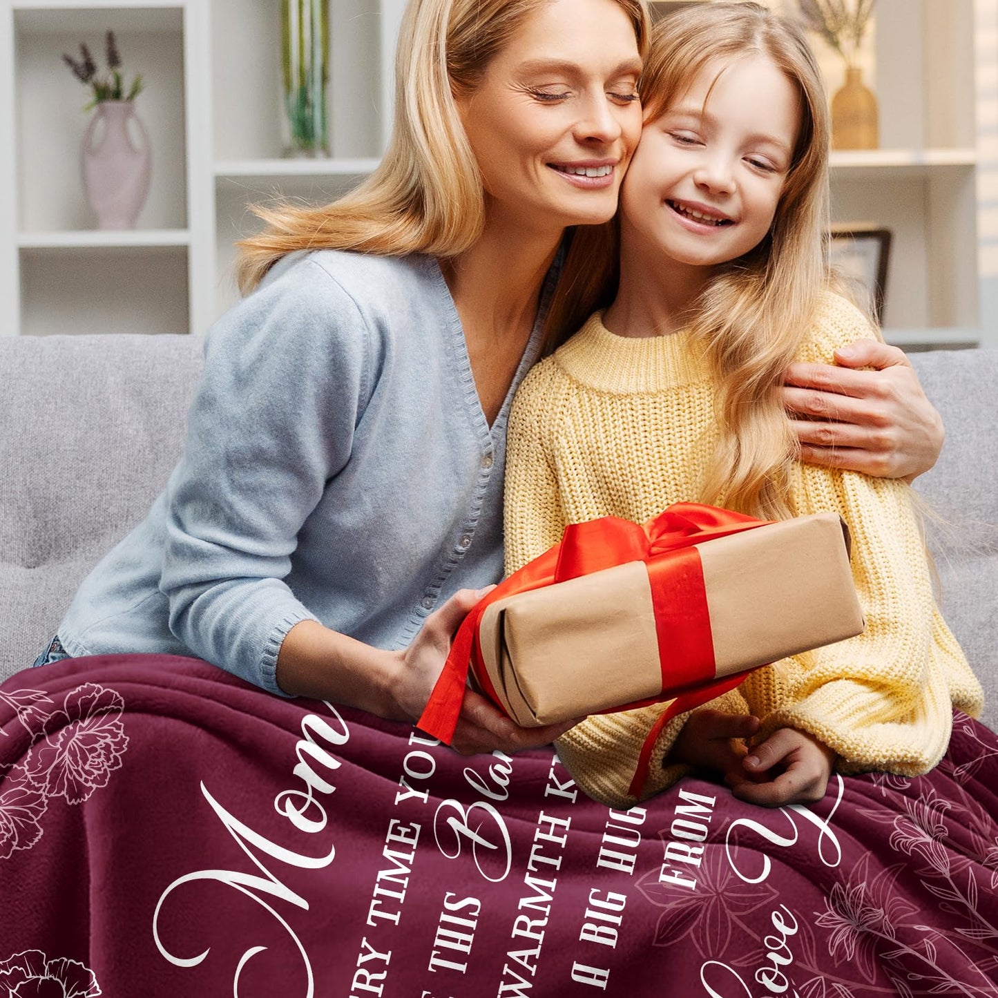 VHIKMLY Gifts for Mom, Mom Birthday Gifts Blanket, Moms Gift from Daughter Son, Best Moms Blanket 60"x50", Presents for Mother Mommy on Christmas Valentines