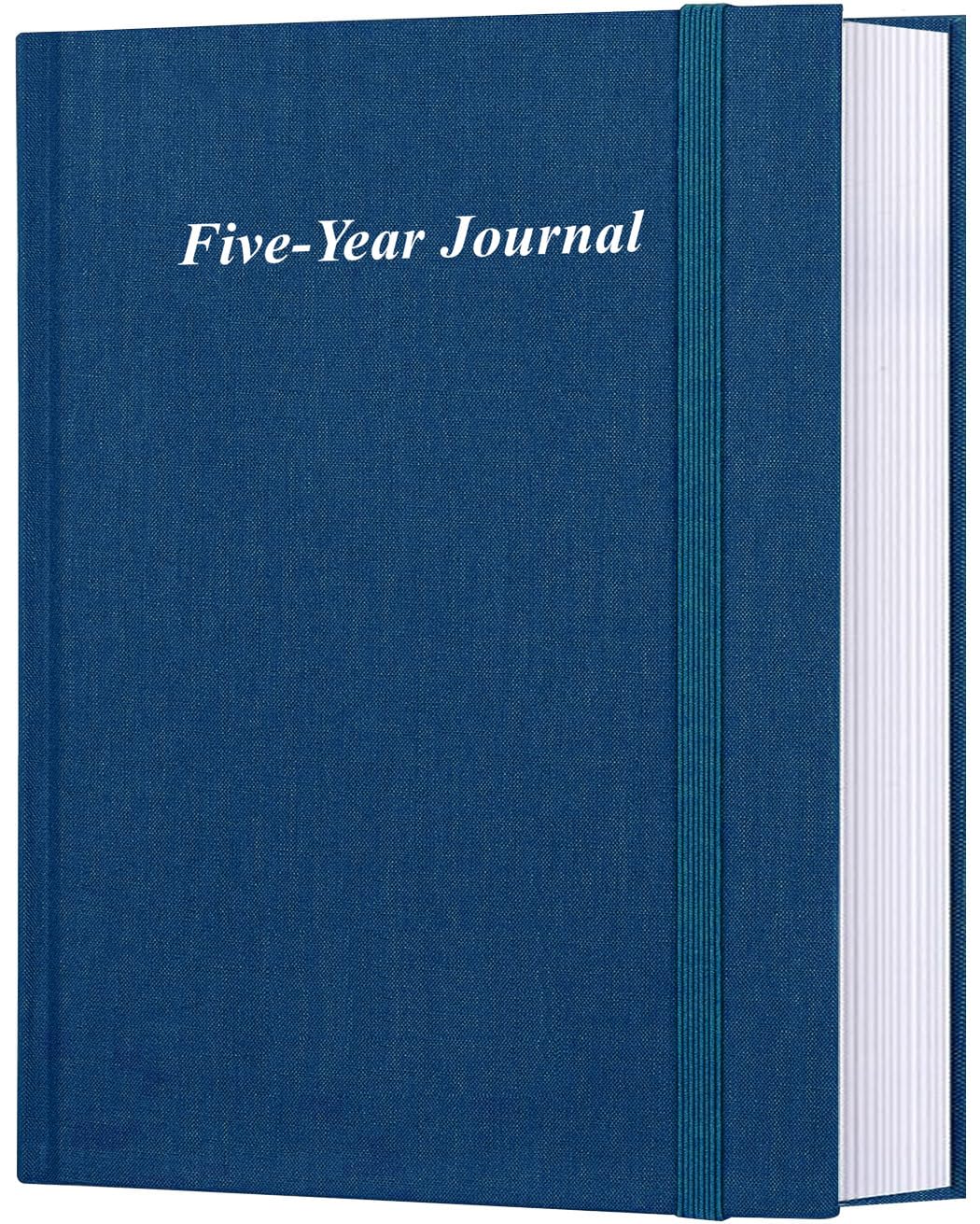 Hard Cover 5 Year Journal | The Easiest to Use Five Year Journal | Quick and Easy Five Year Memory Notebook | 8.5'' x11'', Blue