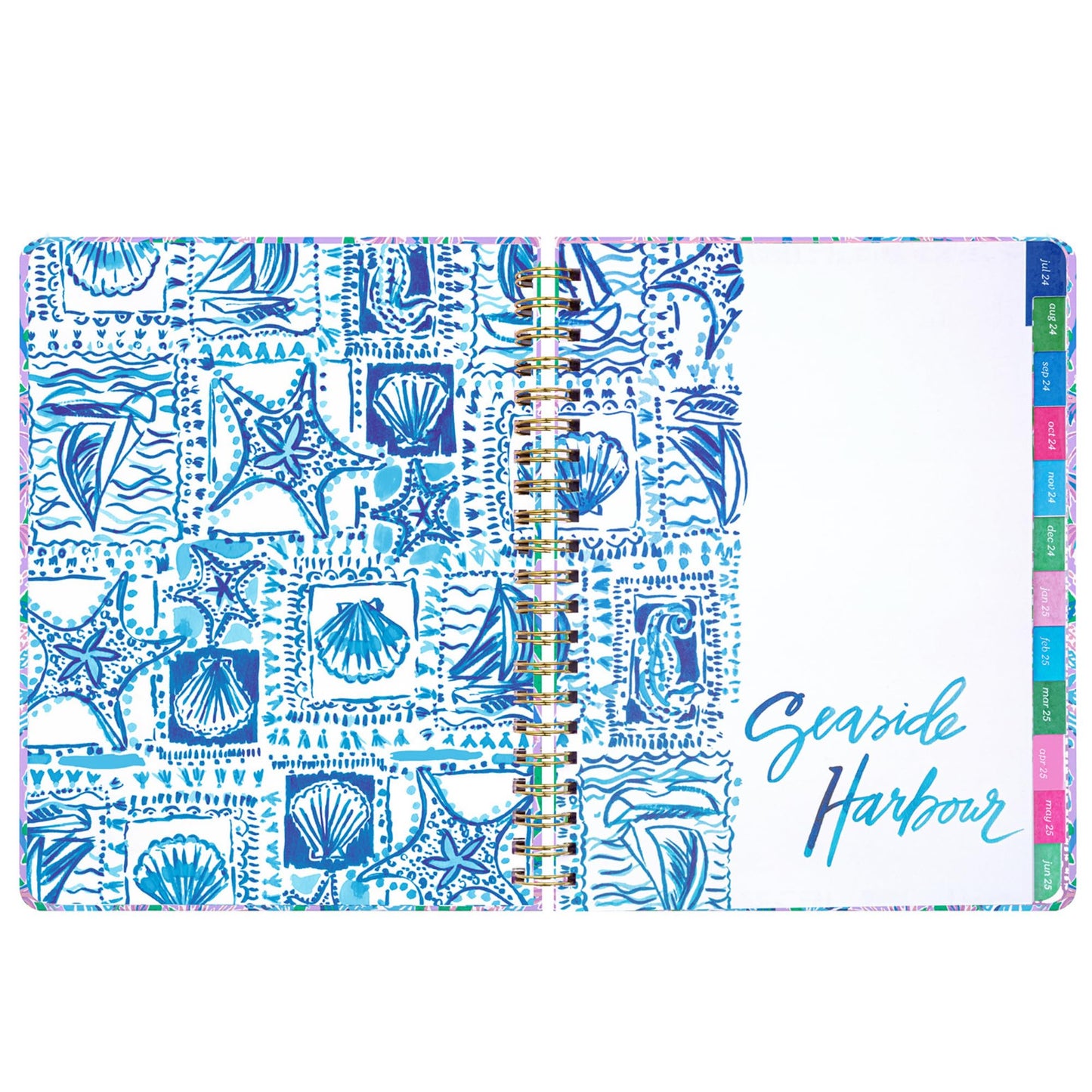Lilly Pulitzer 11.25" x 9.25" 12 Month Teacher Planner with Stickers, Pocket, and Pages for Notes, Contacts, Passwords, Monthly & Weekly Spreads, Hardcover, Secret Escape