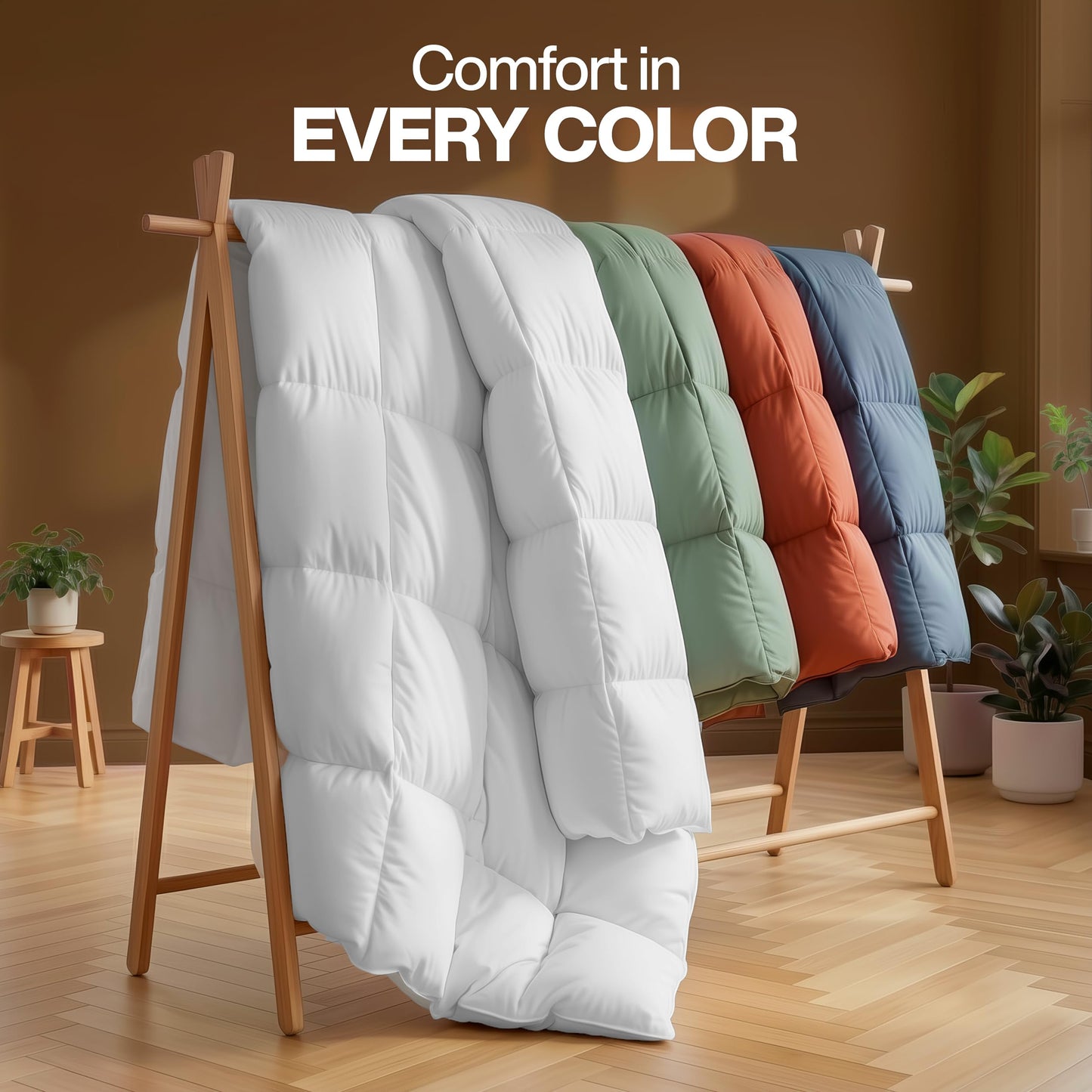 Utopia Bedding King Comforter Duvet Insert, Quilted Sage Green Comforter with Corner Tabs, Box Stitched Down Alternative Comforters King Size 90 x 102 inches