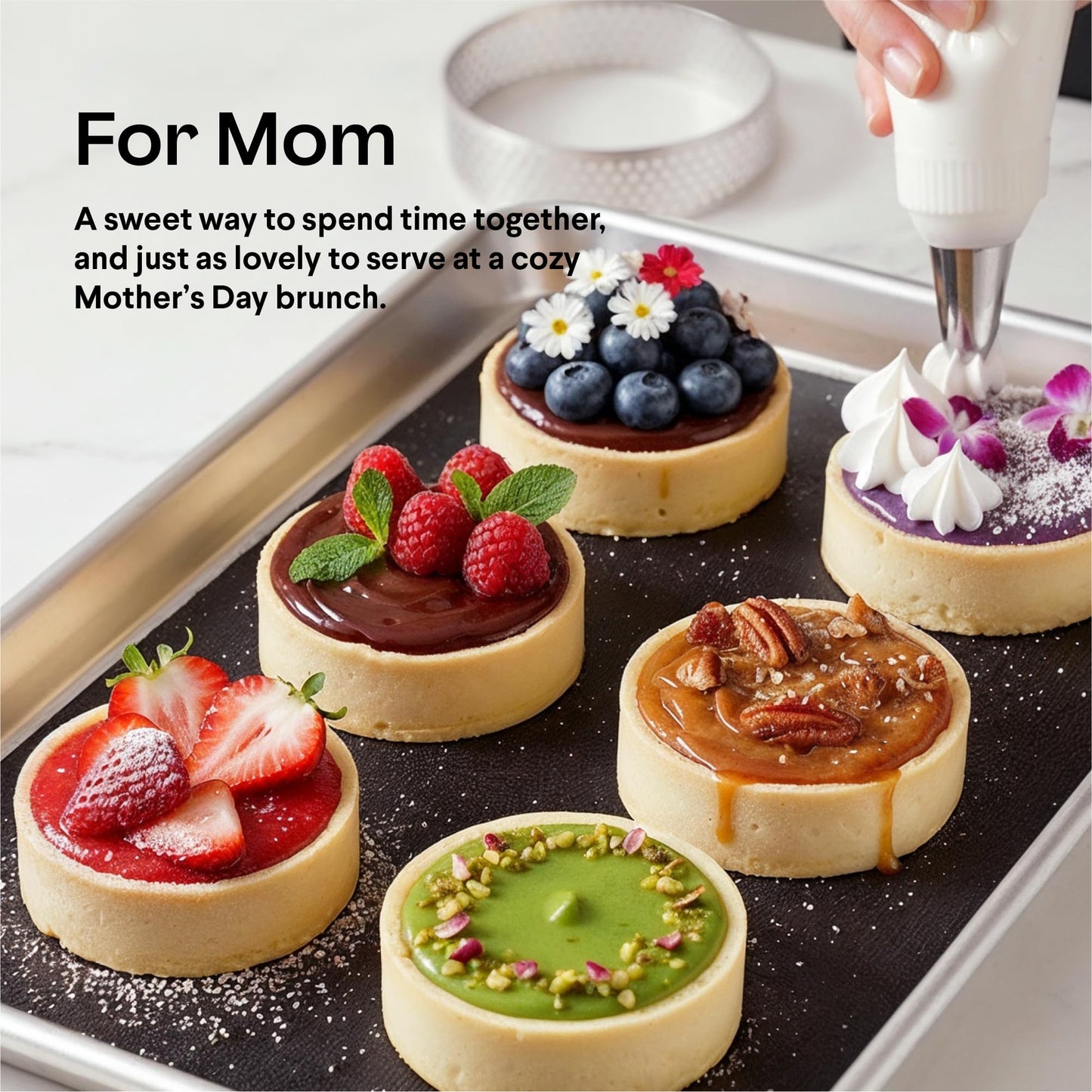 French Tart Baking Set | Mothers Day Unique Baking Gifts Kitchen Baking Supplies Present Food Making Kit For Adults & Parisian Cooking Tools for Pastry Dessert