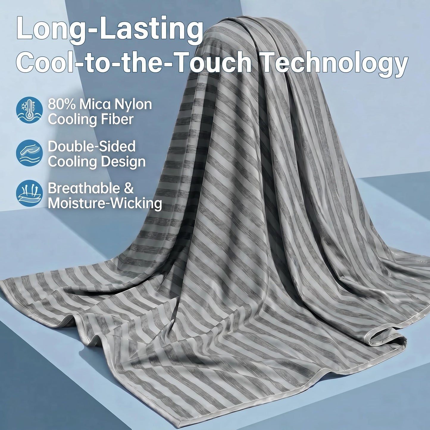 Guohaoi Cooling Blanket (90"x108"King Size) for Hot Sleepers,Absorbs Heat to Keep Body Cool for Night Sweats,100% Oeko-Tex Certified Cool Fiber,Breathable,Comfortable,All-Season.