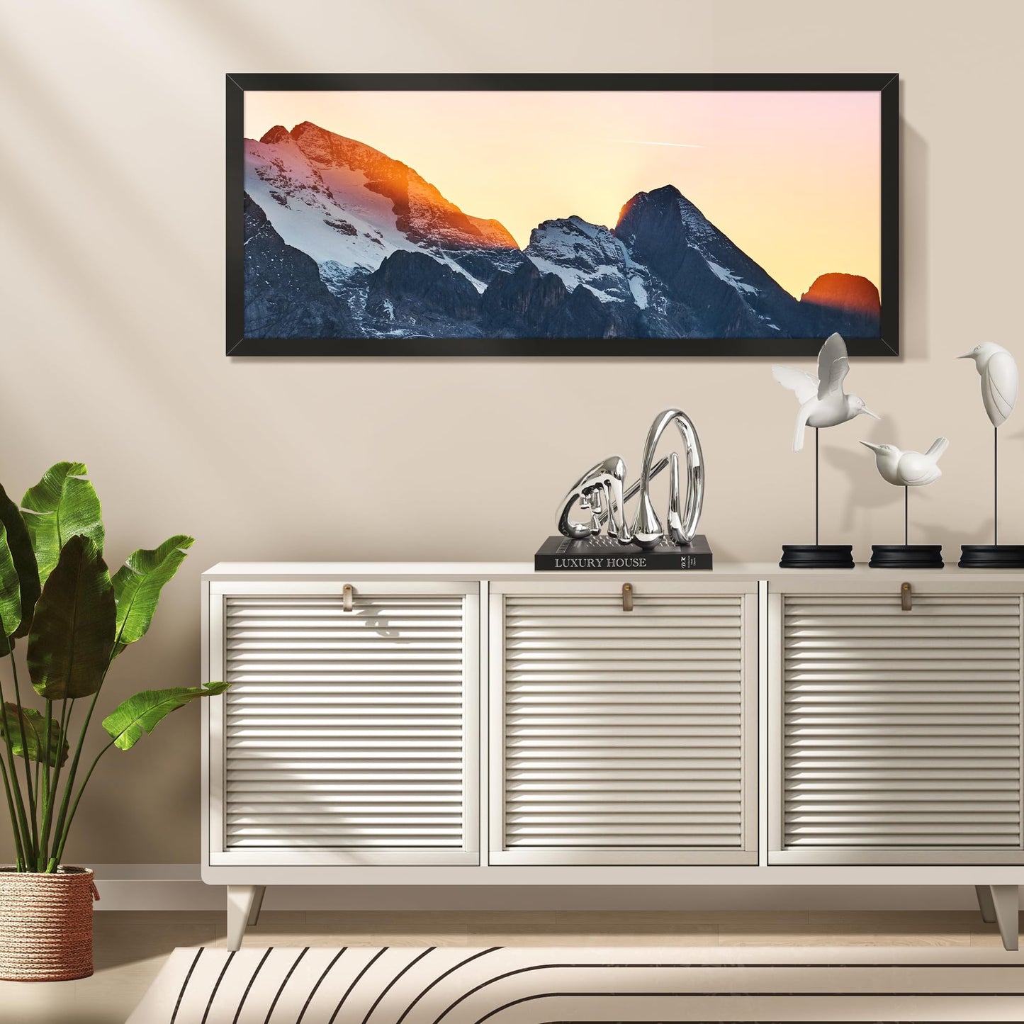 Picrit 14x36 Poster Frame, Photo Frame for Wall Mounting Display, Black