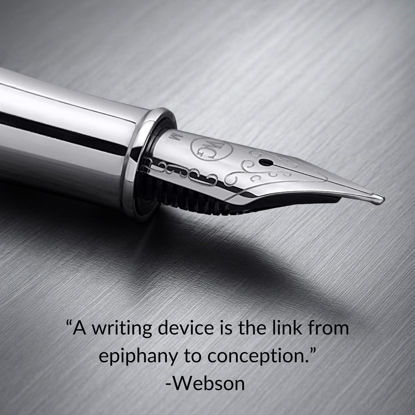 ‘The Weaver’ Black Luxury Executive Fountain Pen, Polished Lacquer and Chrome, Stainless Steel Nib, Easy Refill Ink Piston Converter, Smudge Free, No Bleed, Fits Our Instant Insert Ink Cartridges