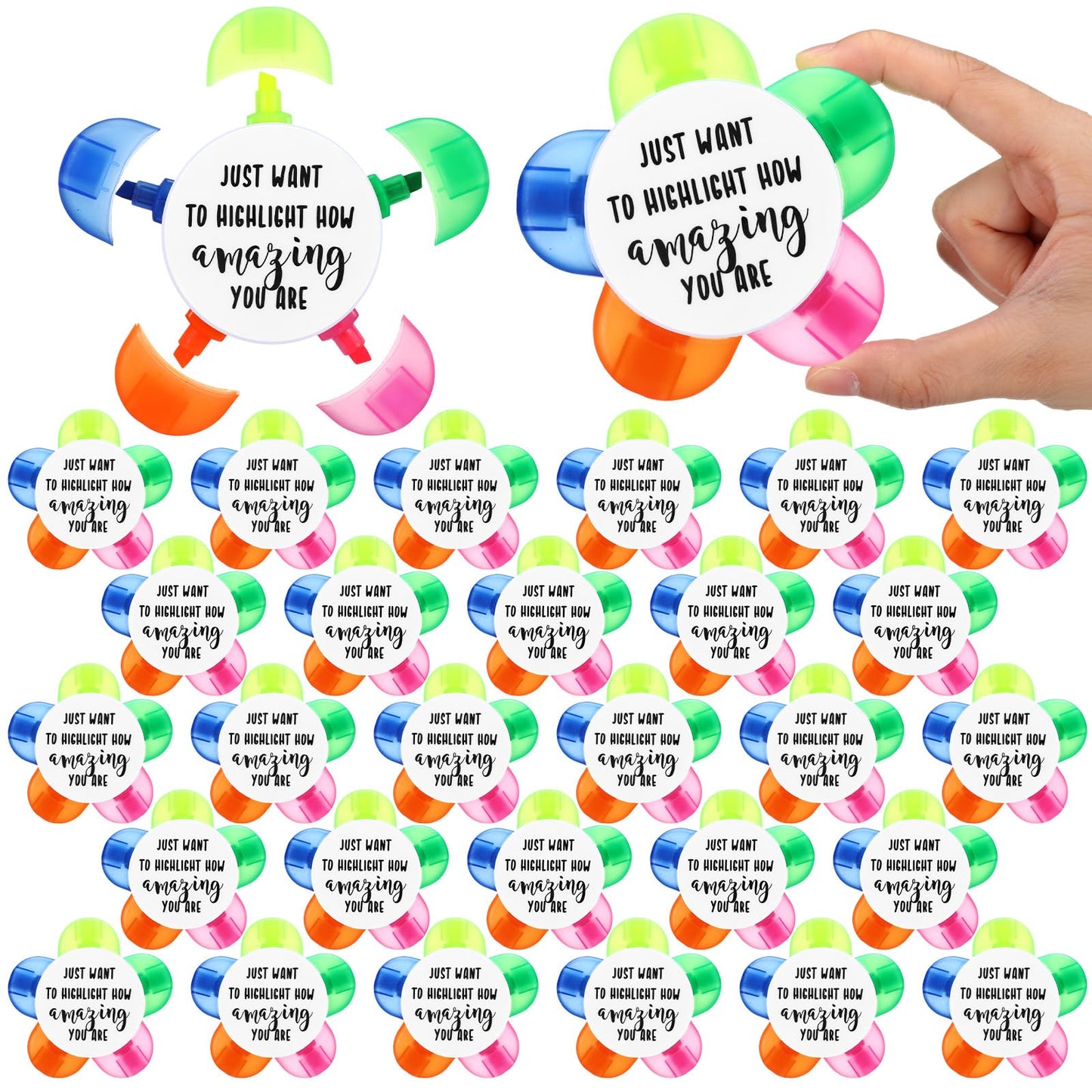 Chivertion 30 Pcs Petals Bible Highlighters Motivation End of Year Student Gifts from Teacher Christian Gifts Bulk