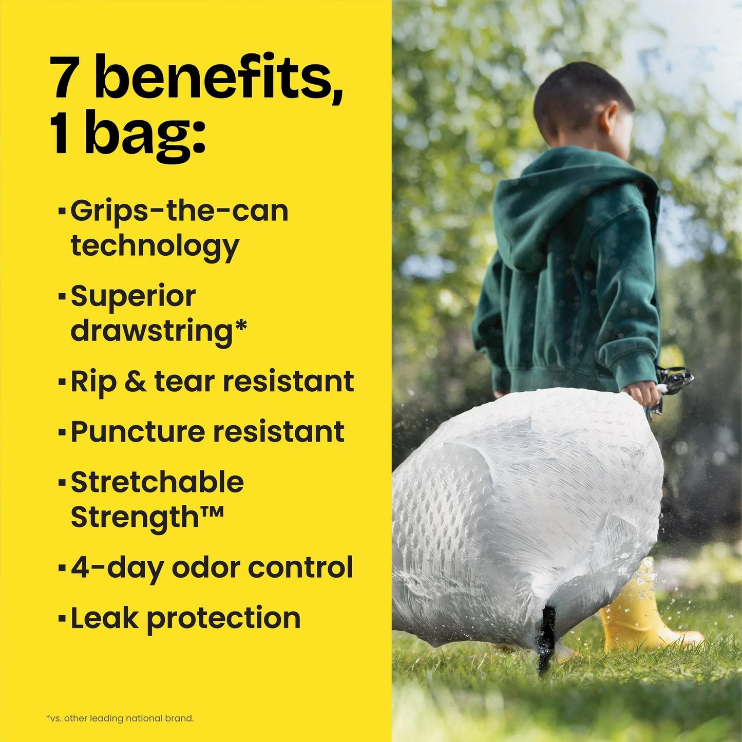 Glad ForceFlex Tall Kitchen Drawstring Trash Bags, 13 Gal, Fragrance Free, 140 Ct (Package May Vary)