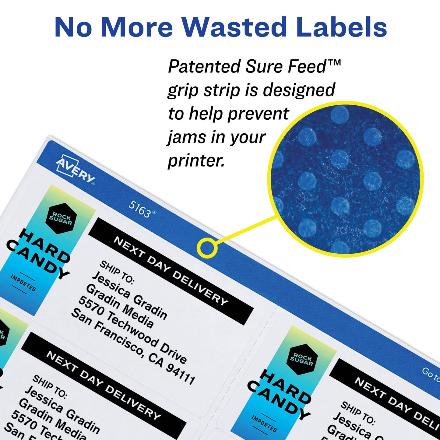 Avery ID Labels, Sure Feed Technology, Permanent Adhesive, 1.25" x 1.75", 5 Packs (6570)