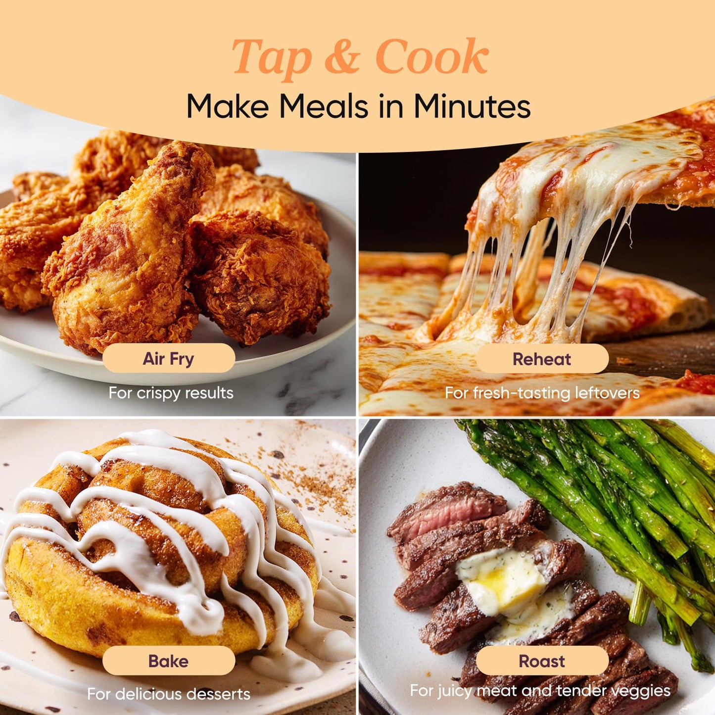 Cosori Air Fryer 2.1 QT, Small & Mini 4-in-1 airfryer Ideal for Simple Meals and Snack, Easy to Leftover Food to Crispy, Up to 97% Less Oil, 30 In-App Recipes, Nonstick & Dishwasher-Safe Basket