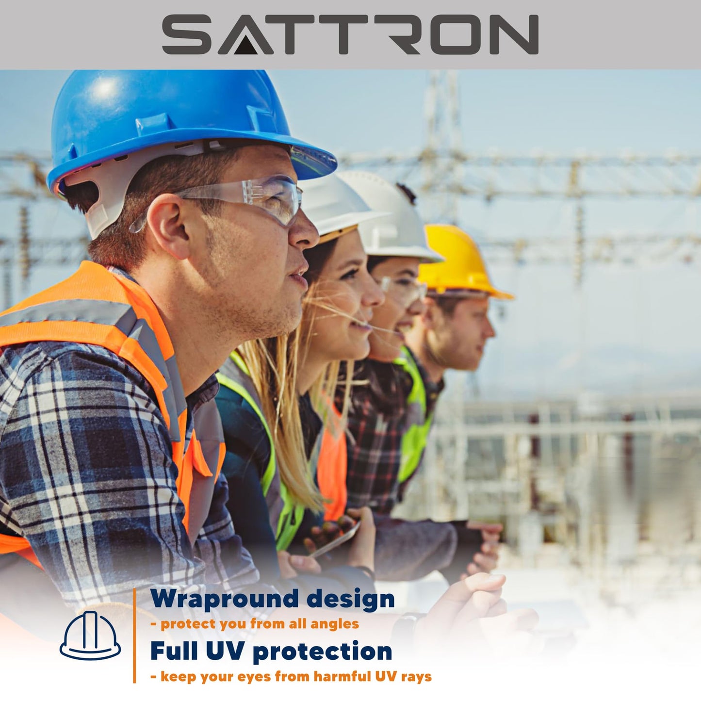 100 Pack of Clear Safety Glasses, Scratch & Impact Resistant ANSI Z87.1 Protective Eyewear, Ploycarbonate Lenses or Women Men Safety Sunglasses for Construction, Outdoor Work & Shooting Ideal for Lab