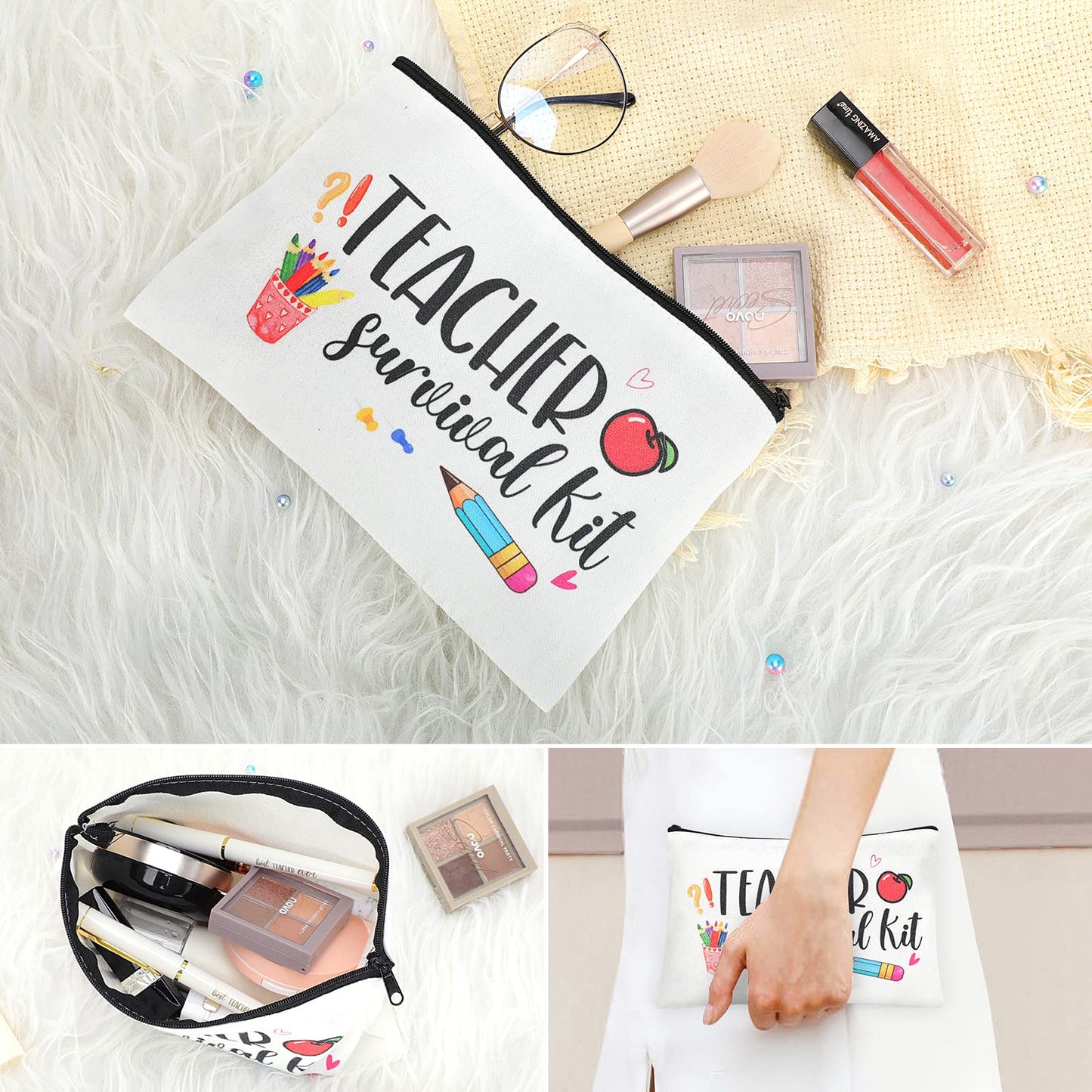 NaiCeay Best Teacher Appreciation Gifts for Women, Back to School, Christmas, Valentine's Day Gifts for New Teacher-12 oz Tumbler Set