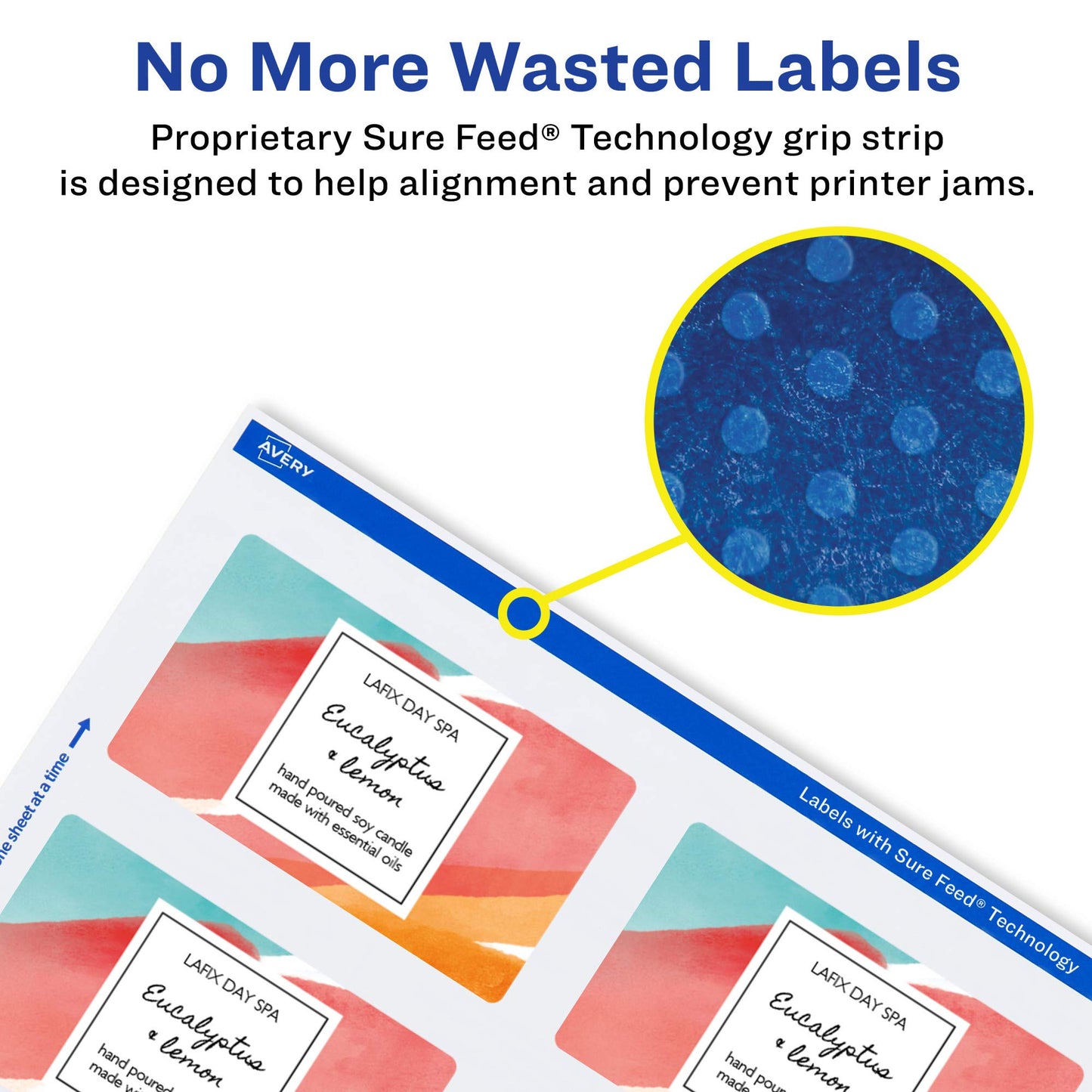 Avery Glossy White Rectangle Labels, Sure Feed Technology, 2" x 3.5", 200 Glossy White Labels, Print-to-The-Edge, Permanent Adhesive, Laser/Inkjet Printable