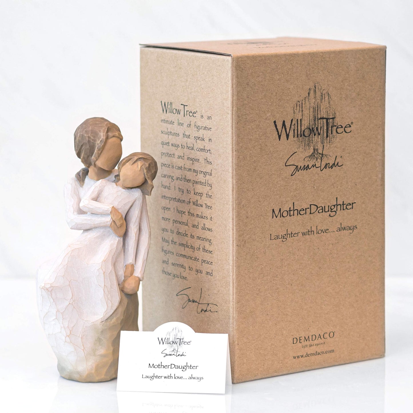 Willow Tree MotherDaughter, Laughter with Love… Always, Gift to Celebrate Relationship Between Mother and Child, Focus on Closeness and Playful Affection, Sculpted Hand-Painted Figure