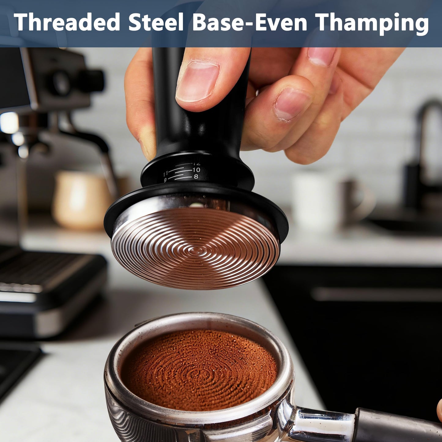 YOZYU 8 Pack Espresso Accessories Kit,54mm Espresso Tool Kit | Coffee Distributor Tamper | WDT Tool | Dosing Funnel | Expresso Puck Screen | Christmas Gift for Espresso Lovers
