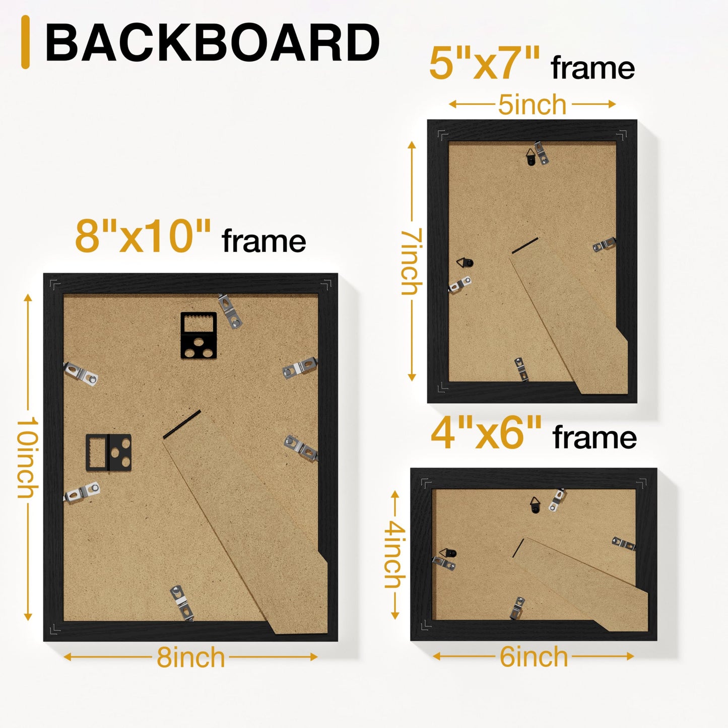 Vittanly 20 Pack Picture Frames Collage Wall Decor, Multi Sizes Including 4pcs 8x10, 8pcs 5x7 and 8pcs 4x6 Photo Frames, Gallery Frame Set for Wall or Tabletop Display, Black