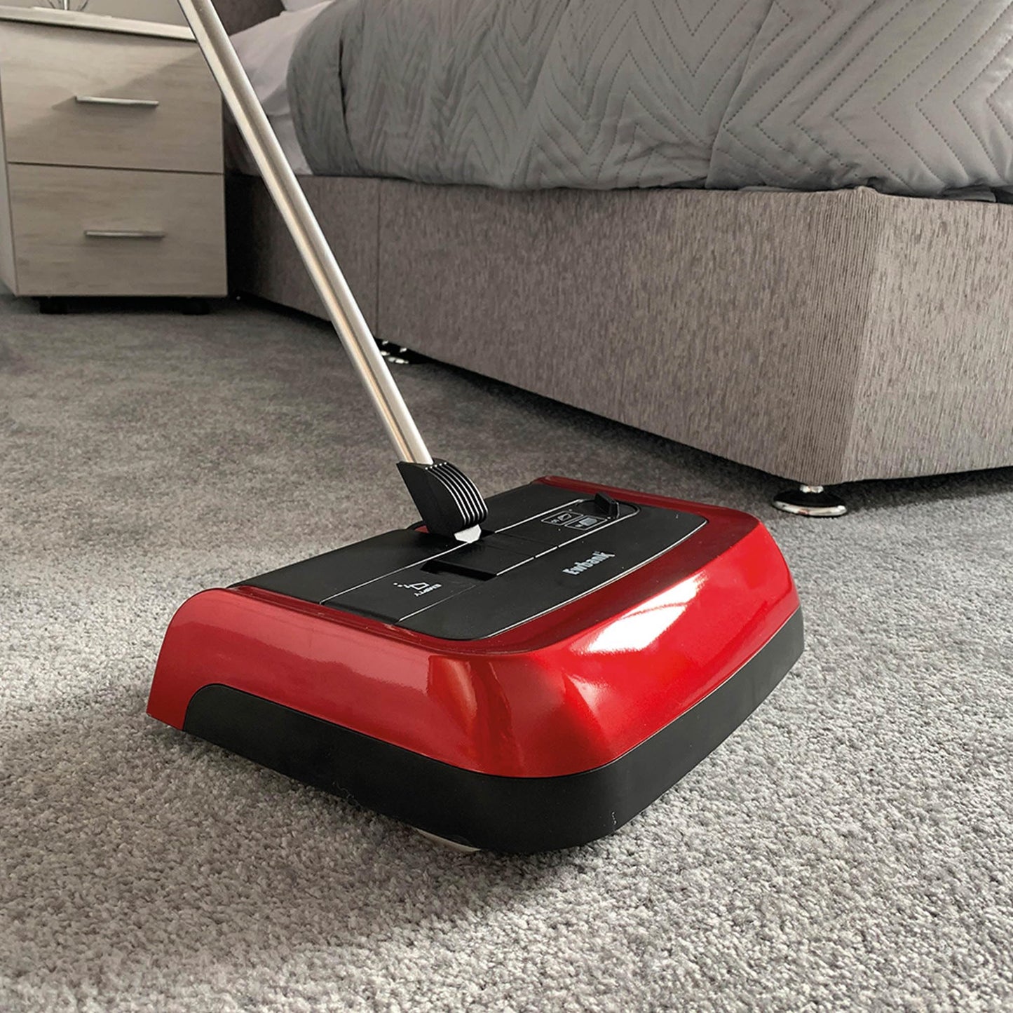 Ewbank Evolution Multi Surface Cordfree Non-Electric Portable Hardwood Floor and Carpet Sweeper with Adjustable Height