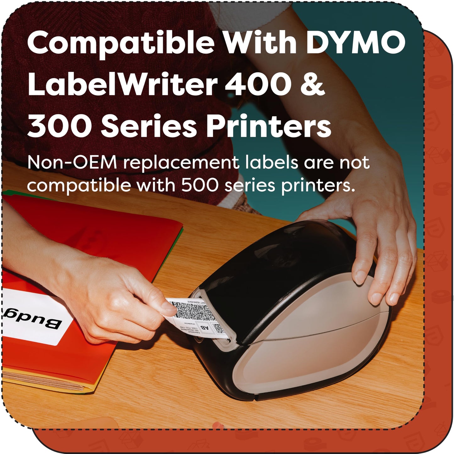 Aegis Adhesives - Compatible Direct Thermal Labels Replacement for DYMO 30334 (2-1/4" X 1-1/4") Barcode - Use with Labelwriter 450, 450 Turbo, 4XL Printers (12 Rolls)
