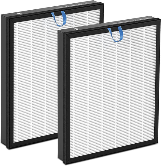 Vital 200S Replacement Filter Compatible for LEVOIT Vital 200S&Vital 200S-P, 3 in 1 Filtration, Particle Dust Pet Dander Filter&Smoke Smell Odor Activated Carbon Filter, Vital 200S-RF, 2Pack, White