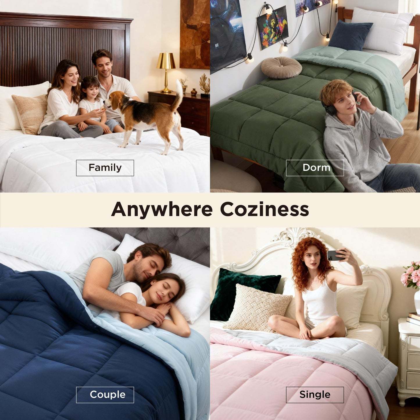 Bedsure Comforters King Size Duvet Insert, Quilted Down Alternative Bedding, Ultra Soft Lightweight Comforter Blanket for Bed, with 8 Tabs, Machine Washable, 90x102 in, White