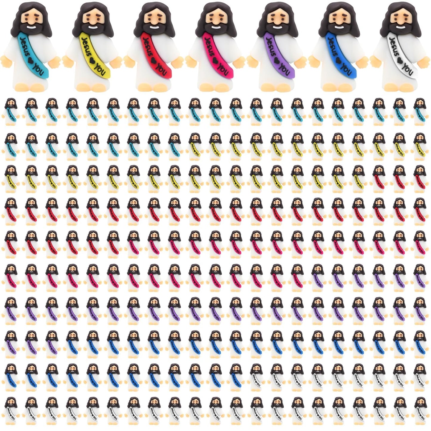 210 Pack Little Jesus Figurines in Bulk, Pocket Jesus Loves You, Jesus Small Figures, Little Tiny Jesus Figures for Church Christmas Party Favors Baptism Gifts Religious Gifts for Easter Egg Stuffers