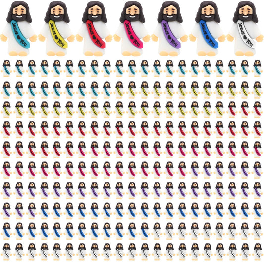210 Pack Little Jesus Figurines in Bulk, Pocket Jesus Loves You, Jesus Small Figures, Little Tiny Jesus Figures for Church Christmas Party Favors Baptism Gifts Religious Gifts for Easter Egg Stuffers