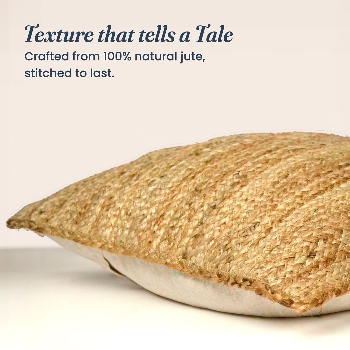 The Fine Living Co. Jute Pillow Covers 18x18 Set of 2, Braided Jute Throw Pillows, Indoor Outdoor Boho & Farmhouse Decor, Natural Decorative Cushion Covers for Couch, Living Room & Patio