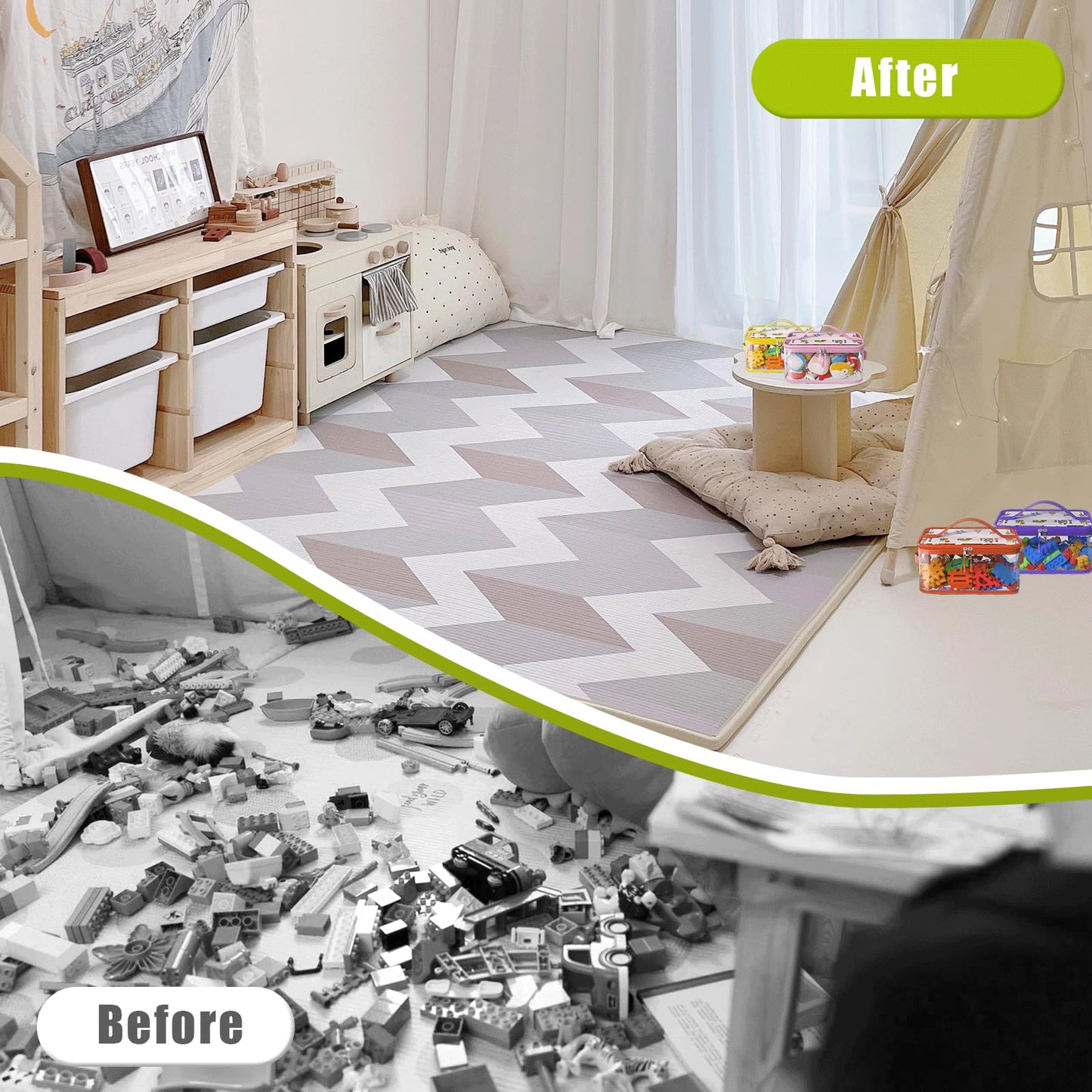 8 Pack Extra Large Clear Toy Storage Bags with Zippers & Labels, Reusable PVC Transparent Waterproof Toy Organizer Bags for Board Game Storage, Building Blocks, Puzzle, Dolls