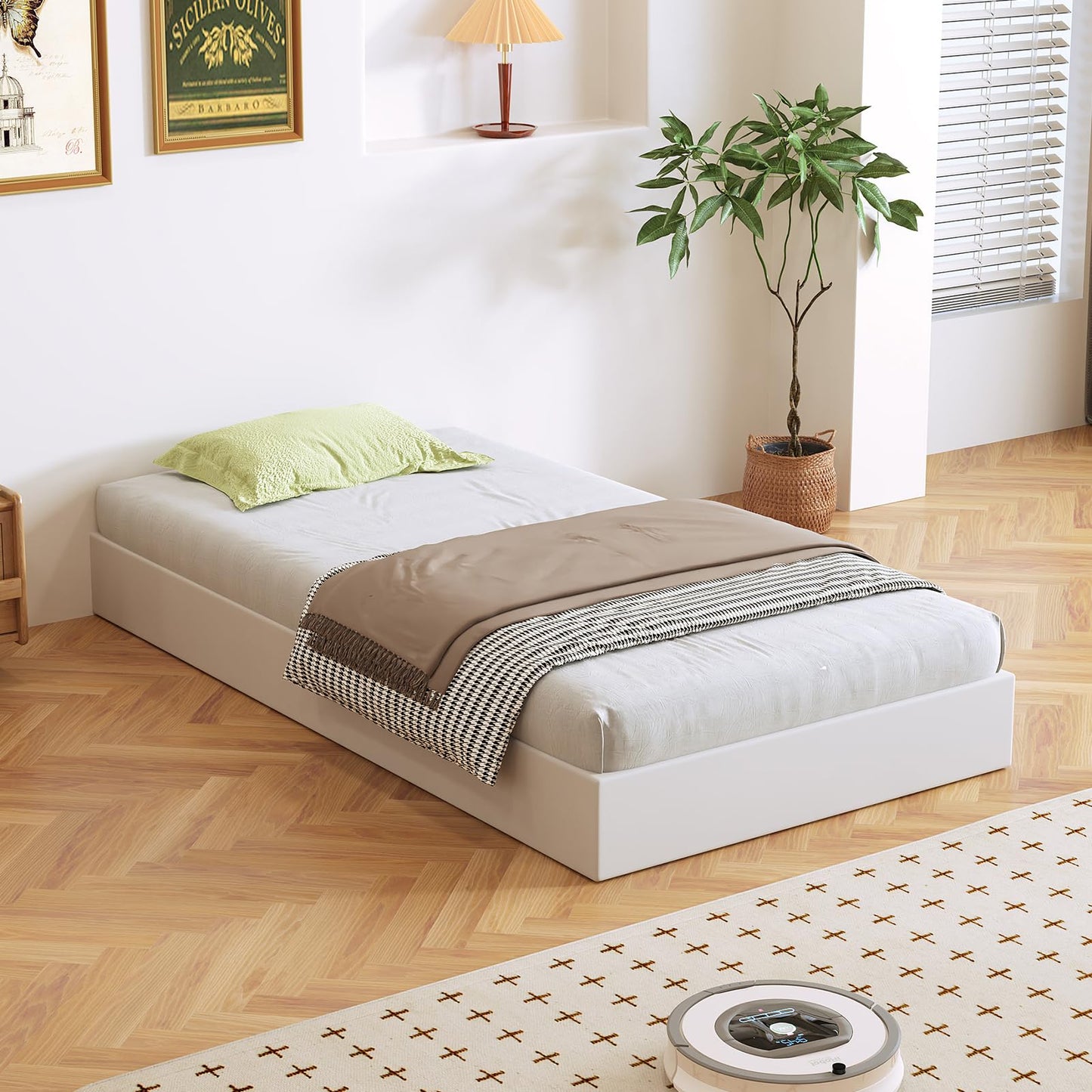 Arhomefurni Twin Box Spring, Heavy Duty Metal Frame Mattress Foundation with Fabric Cover, Easy Assembly, Noise-Free (7 Inch, Twin)