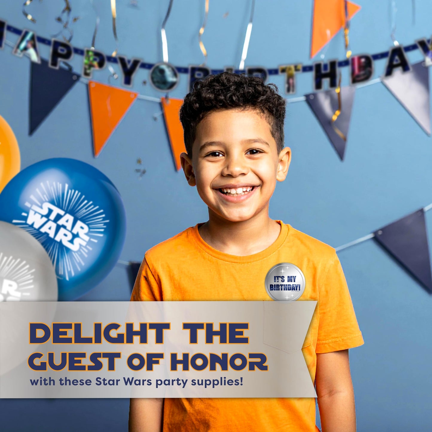 Star Wars Birthday Decorations Set | Star Wars Party Decorations | Masks, Banner, Tablecloth, Balloons, Plates, Napkins, Sticker | Officially Licensed